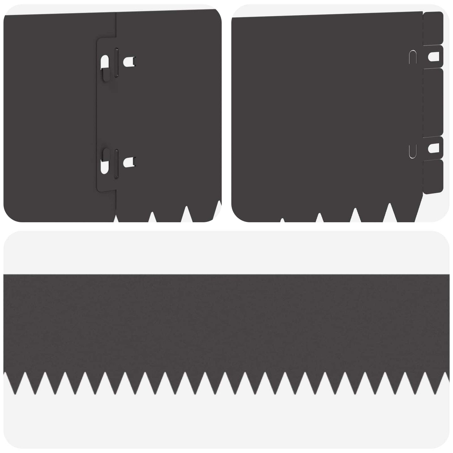 Plænekant 30 pcs 103 x 15 cm Stål Sort