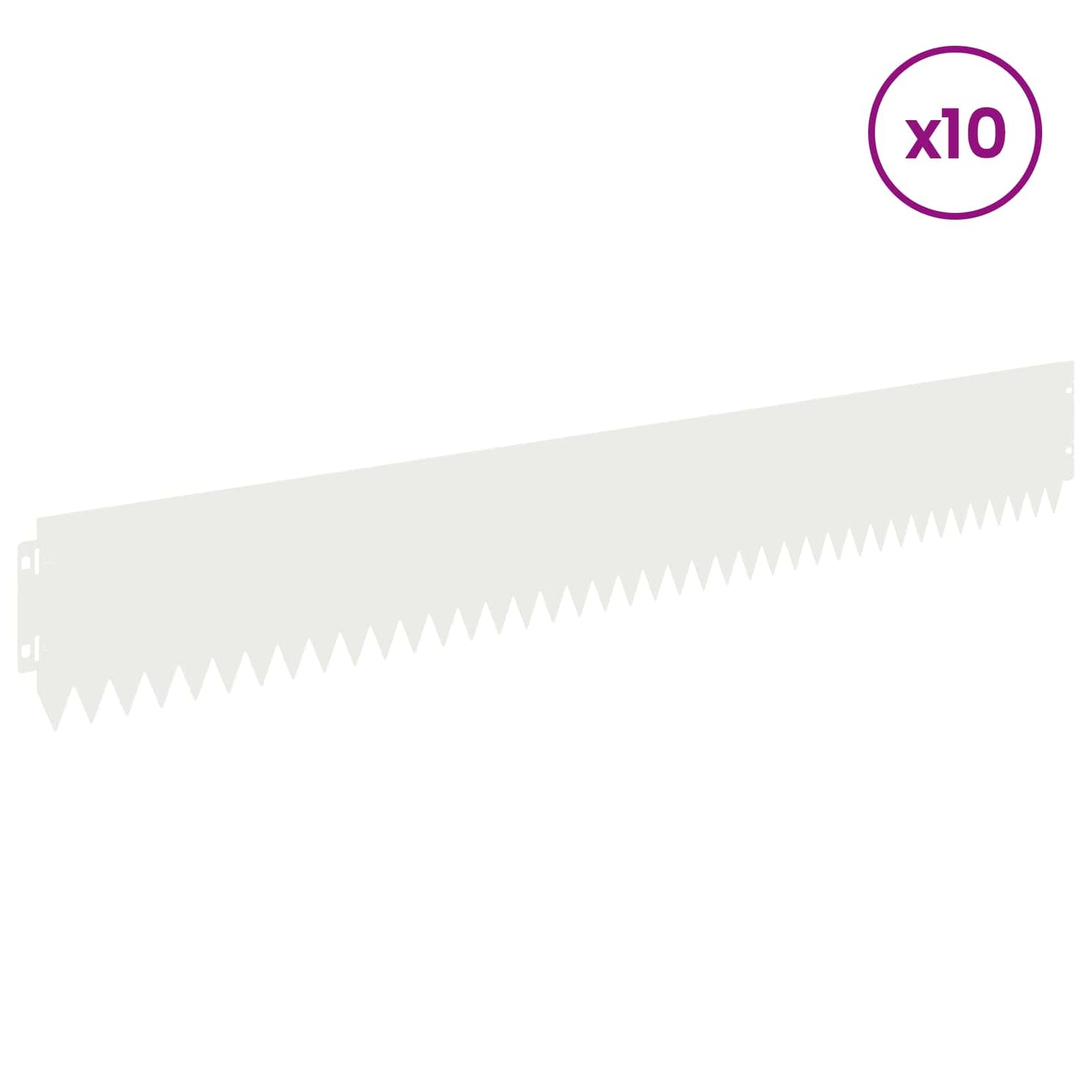 Plænekant 10 pcs 103 x 15 cm Stål Hvid