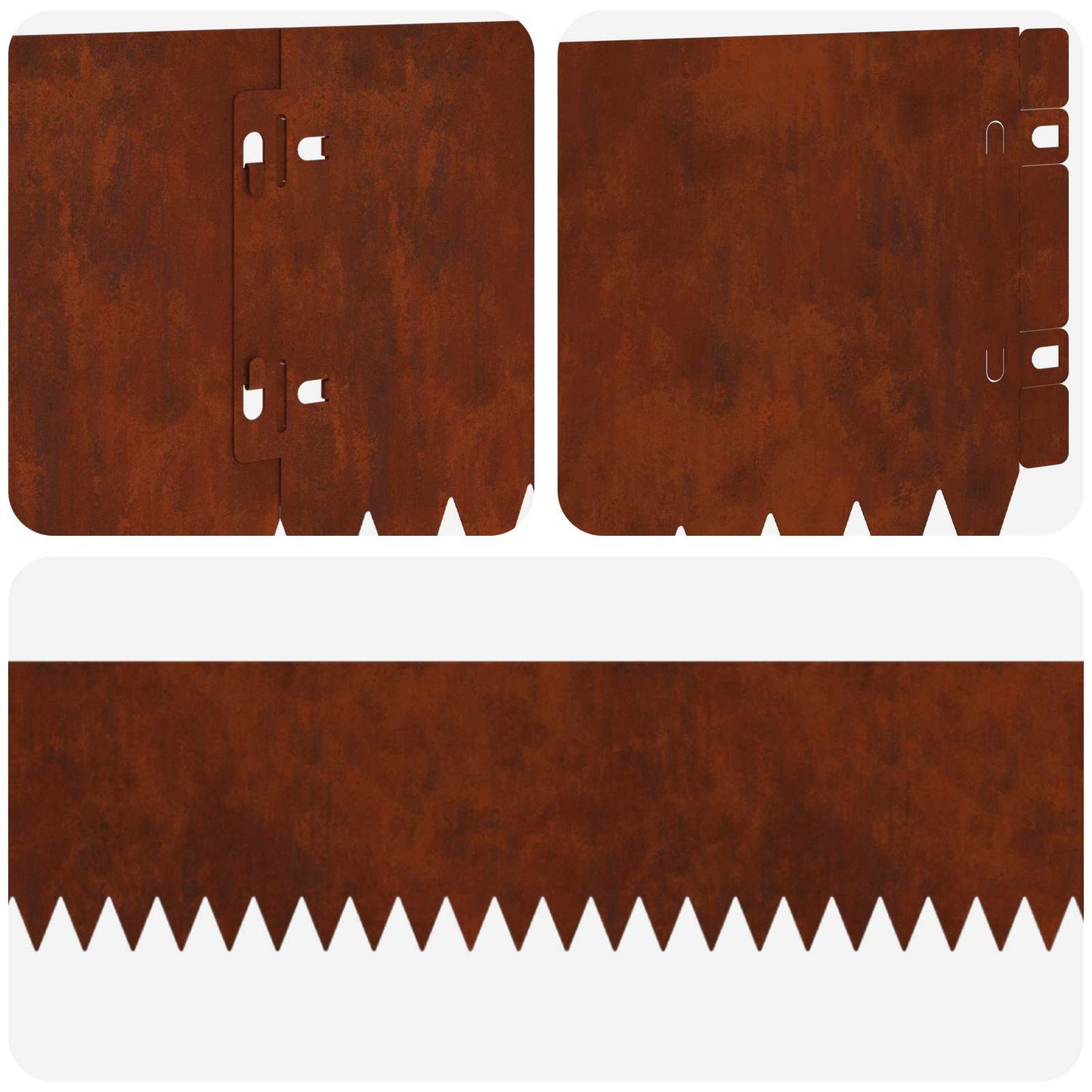Plænekant 20 pcs 103 x 15 cm Stål Rusten