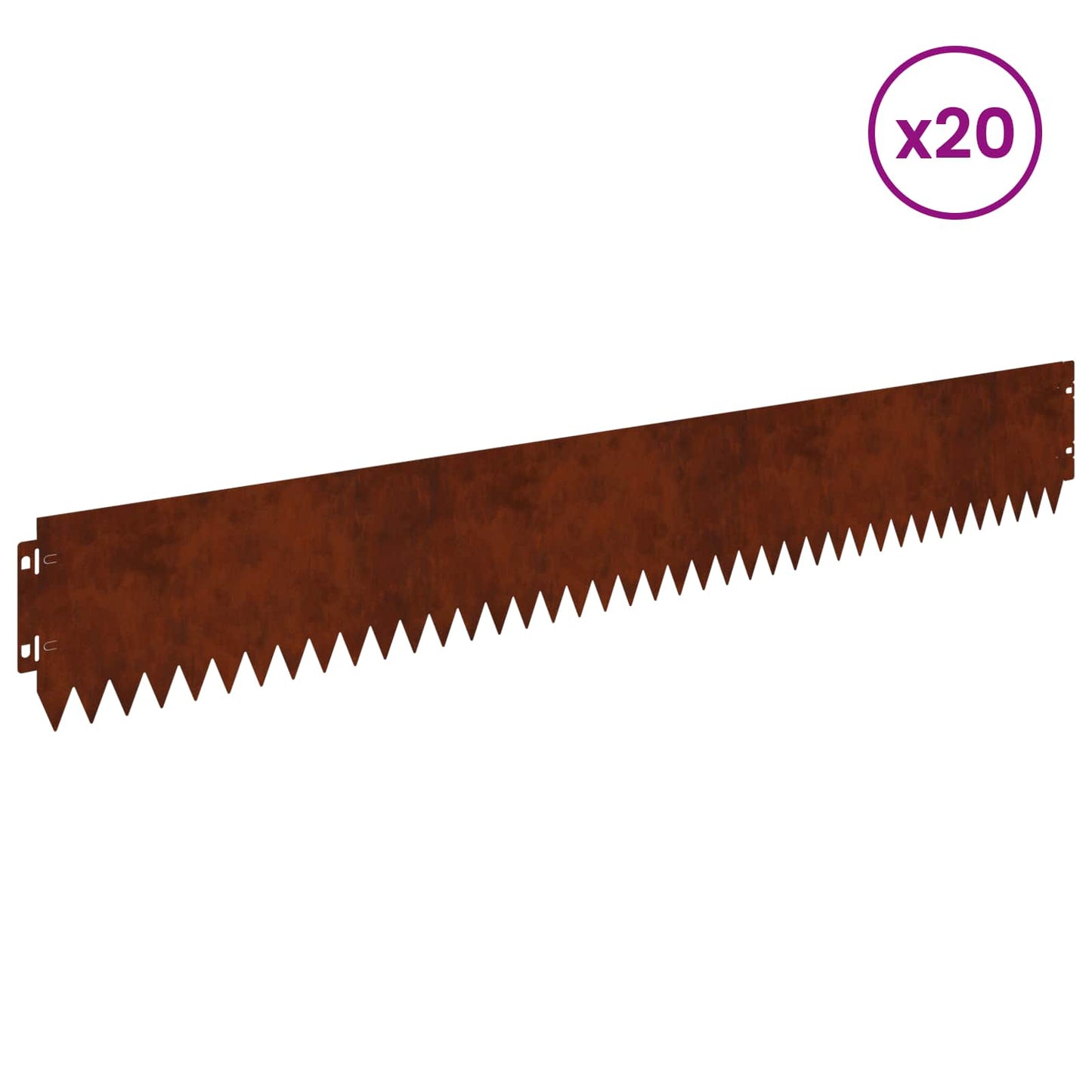 Plænekant 20 pcs 103 x 15 cm Stål Rusten