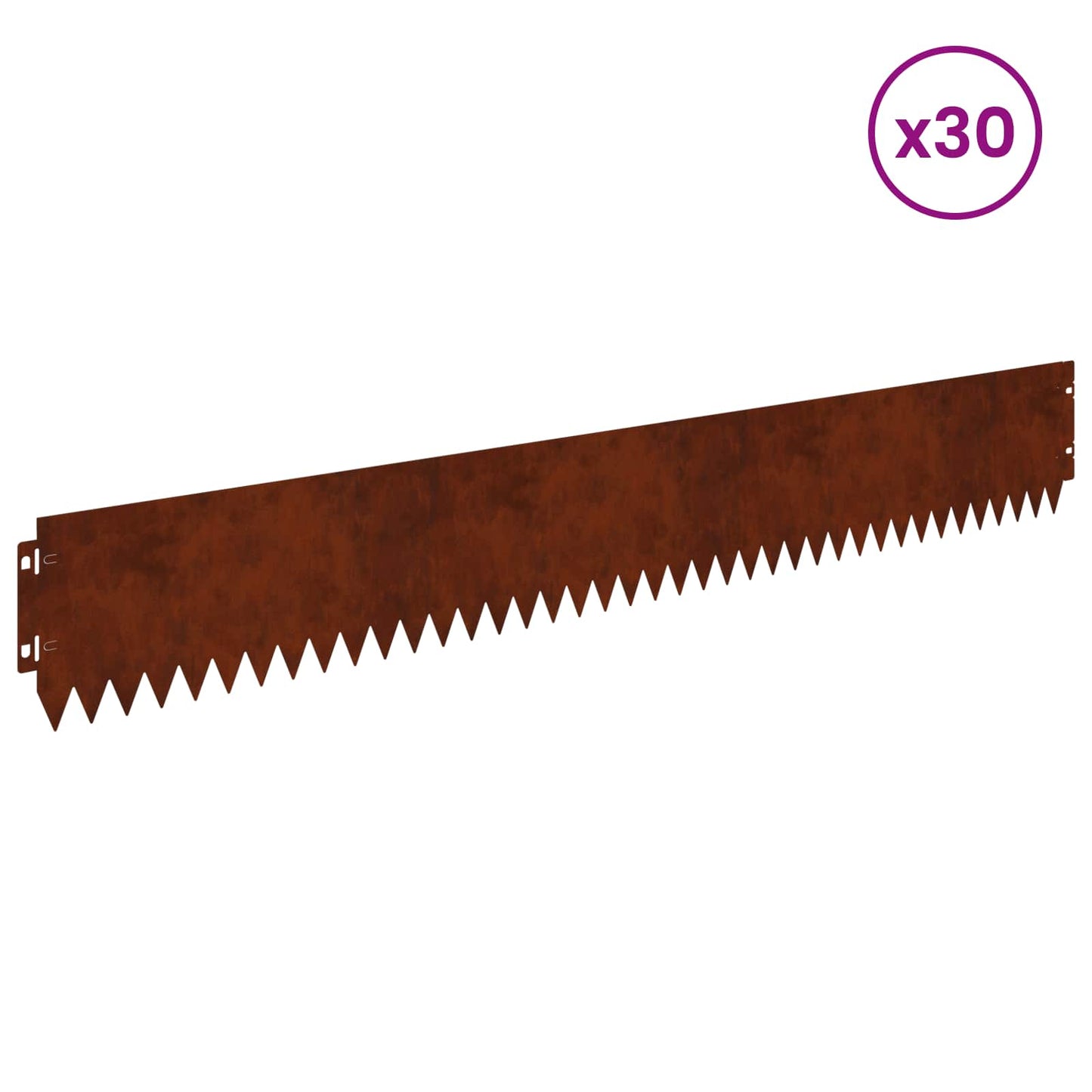 Plænekant 30 pcs 103 x 15 cm Stål Rusten