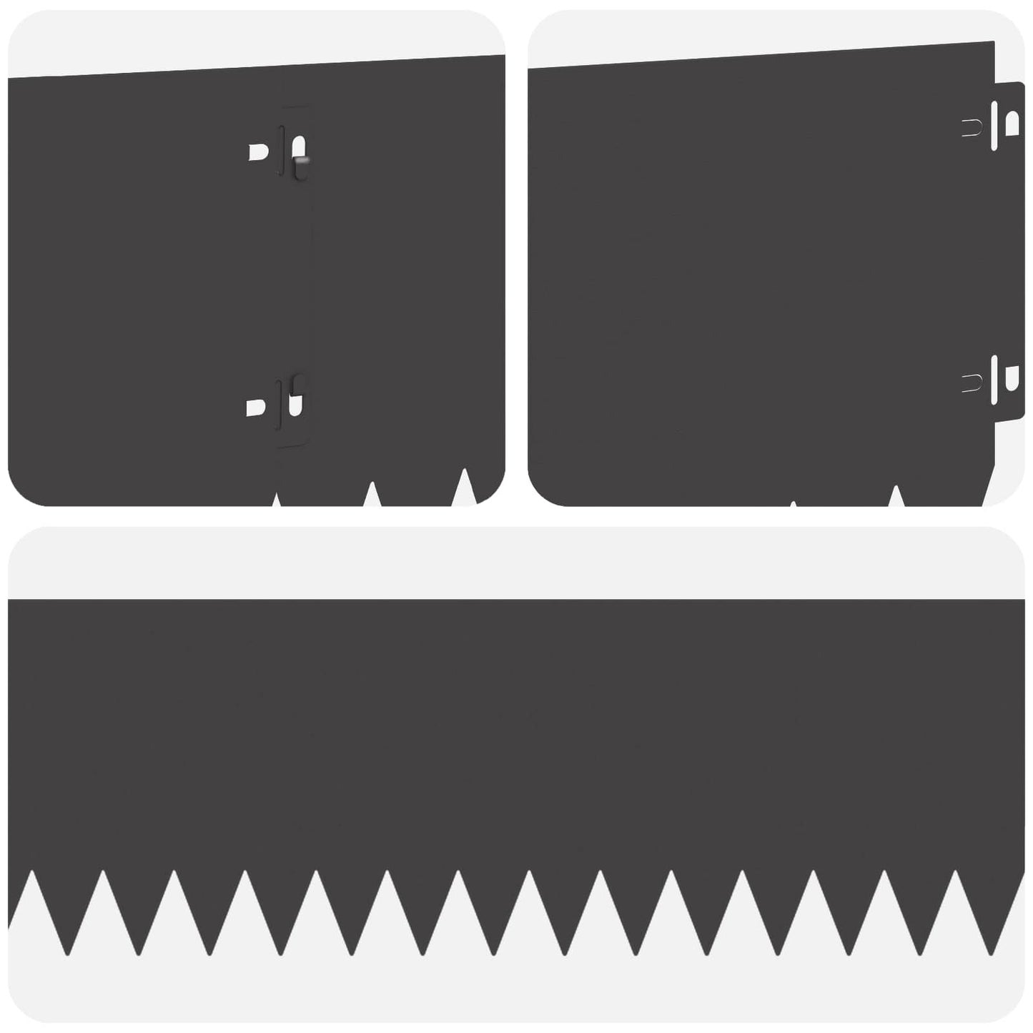 Plænekant 10 pcs 103 x 20 cm Stål Sort