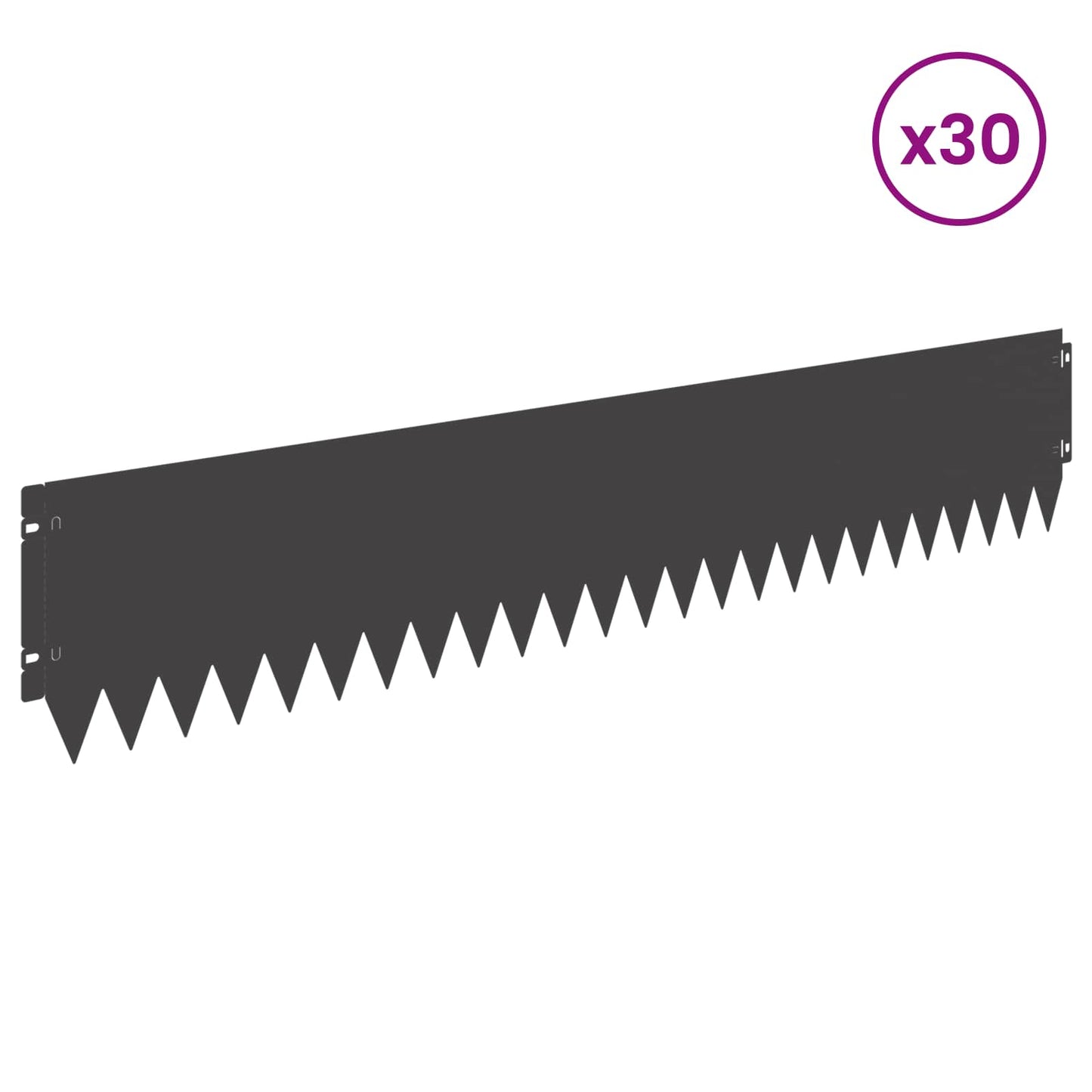Plænekant 30 pcs 103 x 20 cm Stål Sort