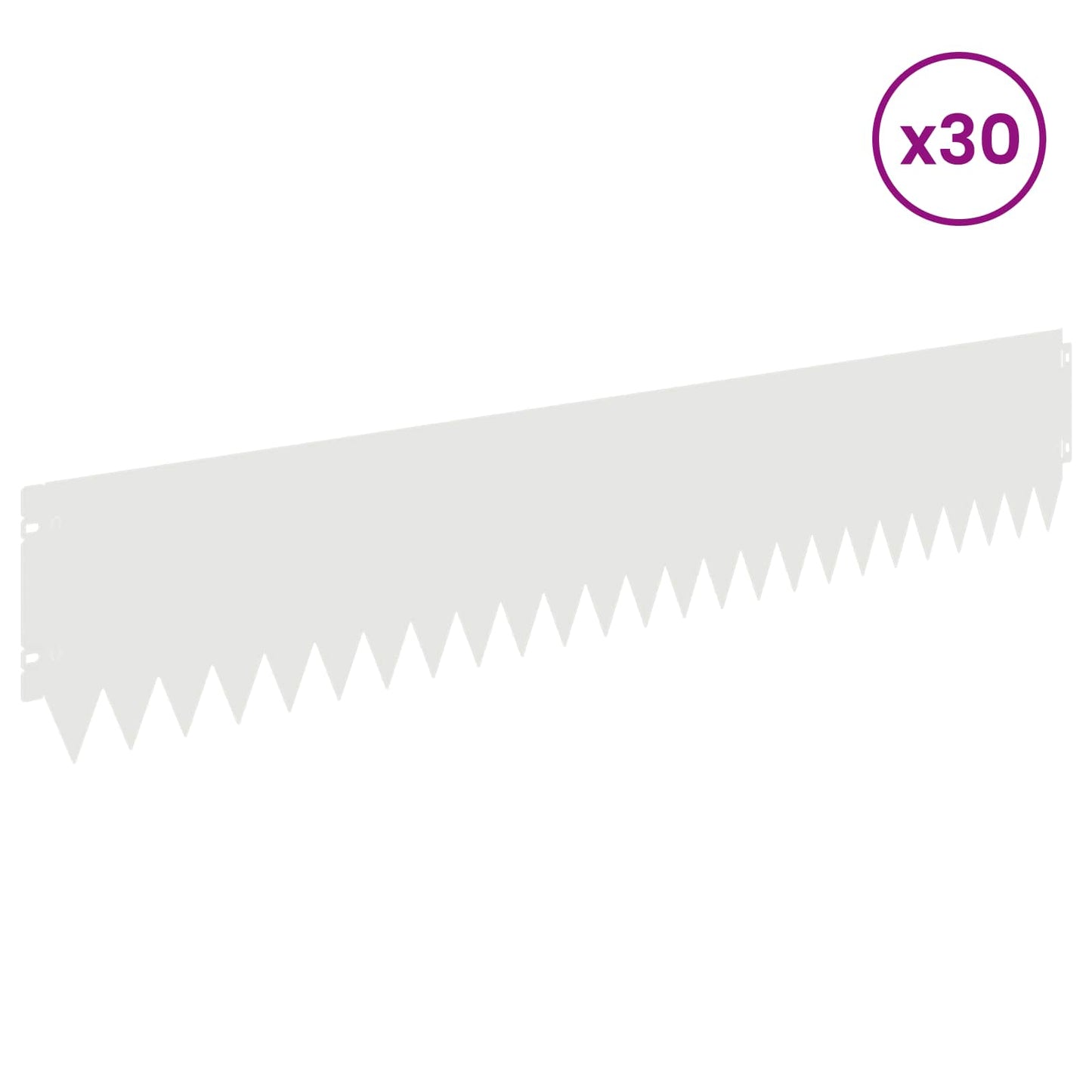 Plænekant 30 pcs 103 x 20 cm Stål Hvid