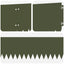 Plænekant 20 pcs 103 x 20 cm Stål Olivengrøn