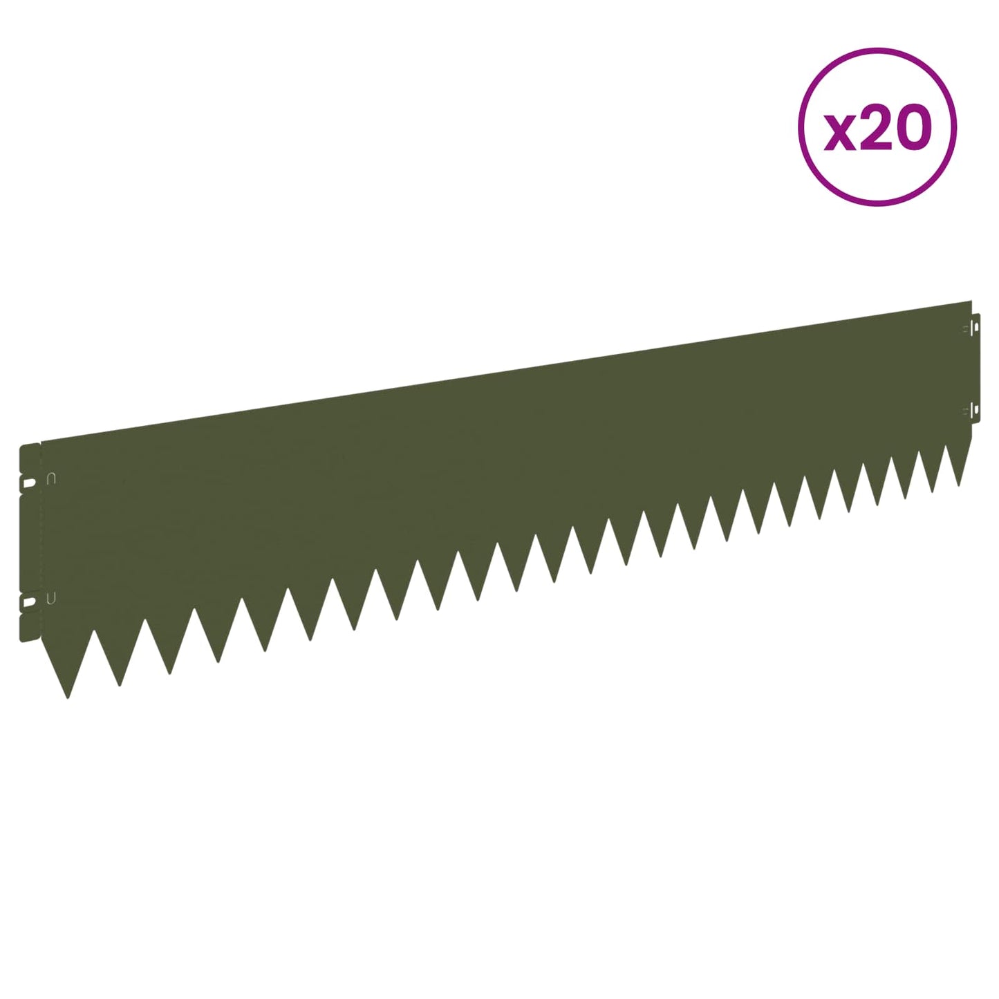 Plænekant 20 pcs 103 x 20 cm Stål Olivengrøn