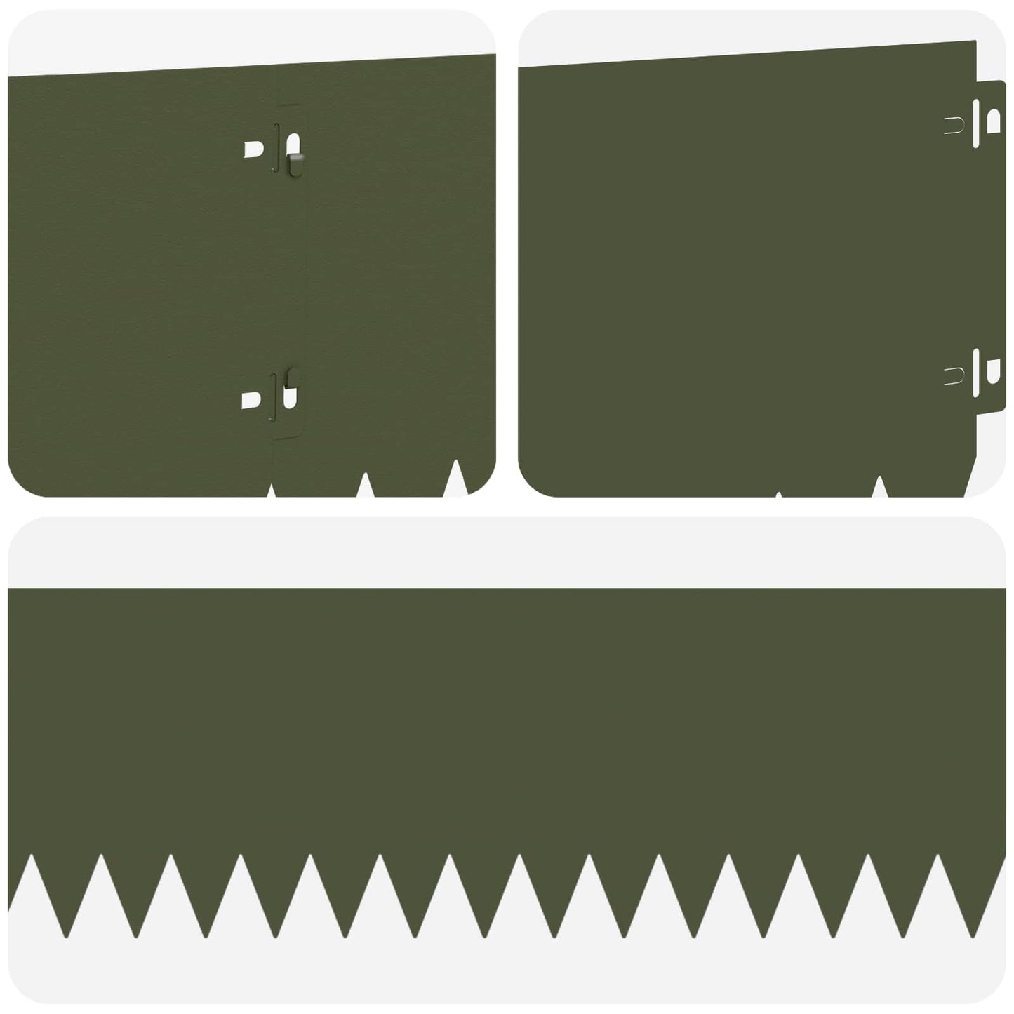 Plænekant 30 pcs 103 x 20 cm Stål Olivengrøn