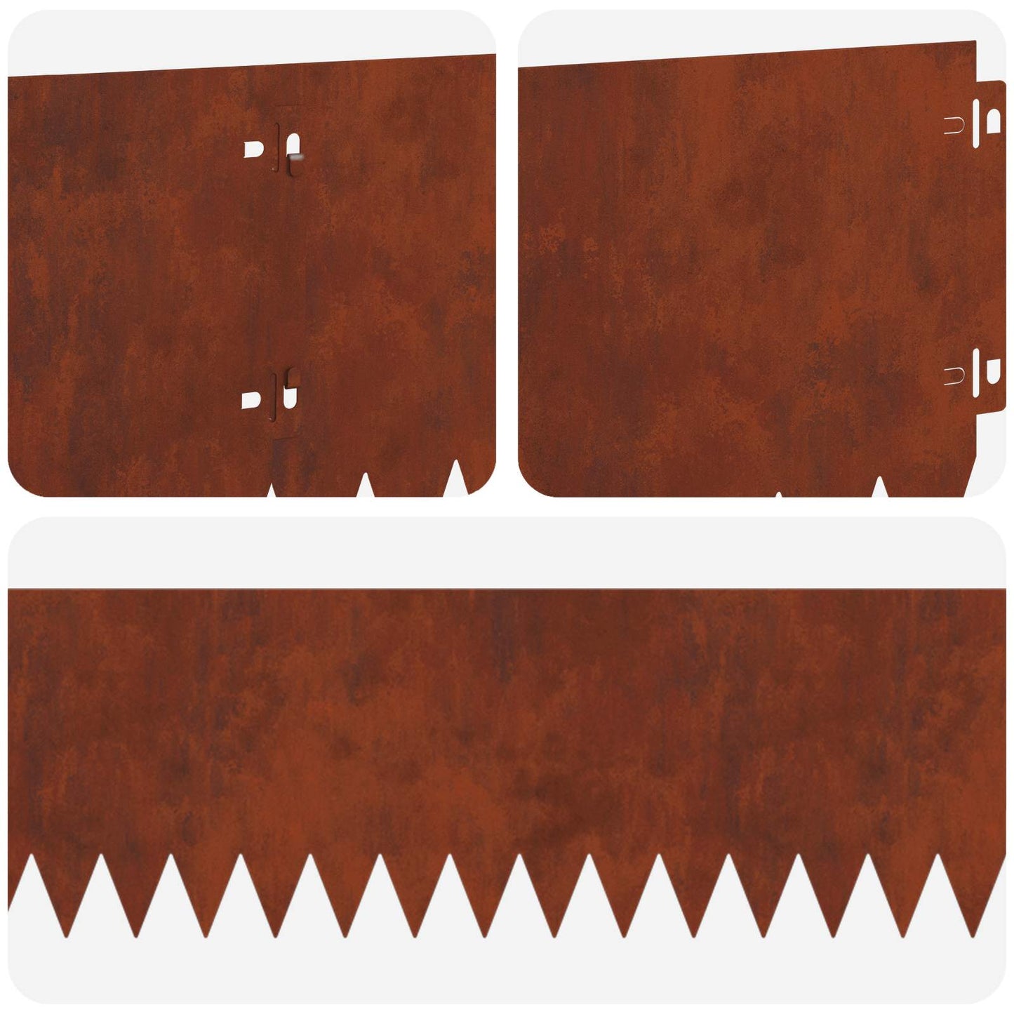 Plænekant 20 pcs 103 x 20 cm Stål Rusten