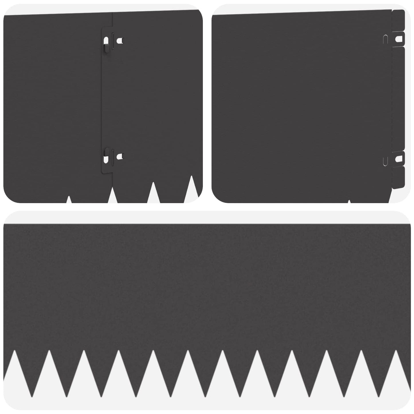 Plænekant 10 pcs 103 x 25 cm Stål Sort