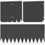 Plænekant 20 pcs 103 x 25 cm Stål Sort