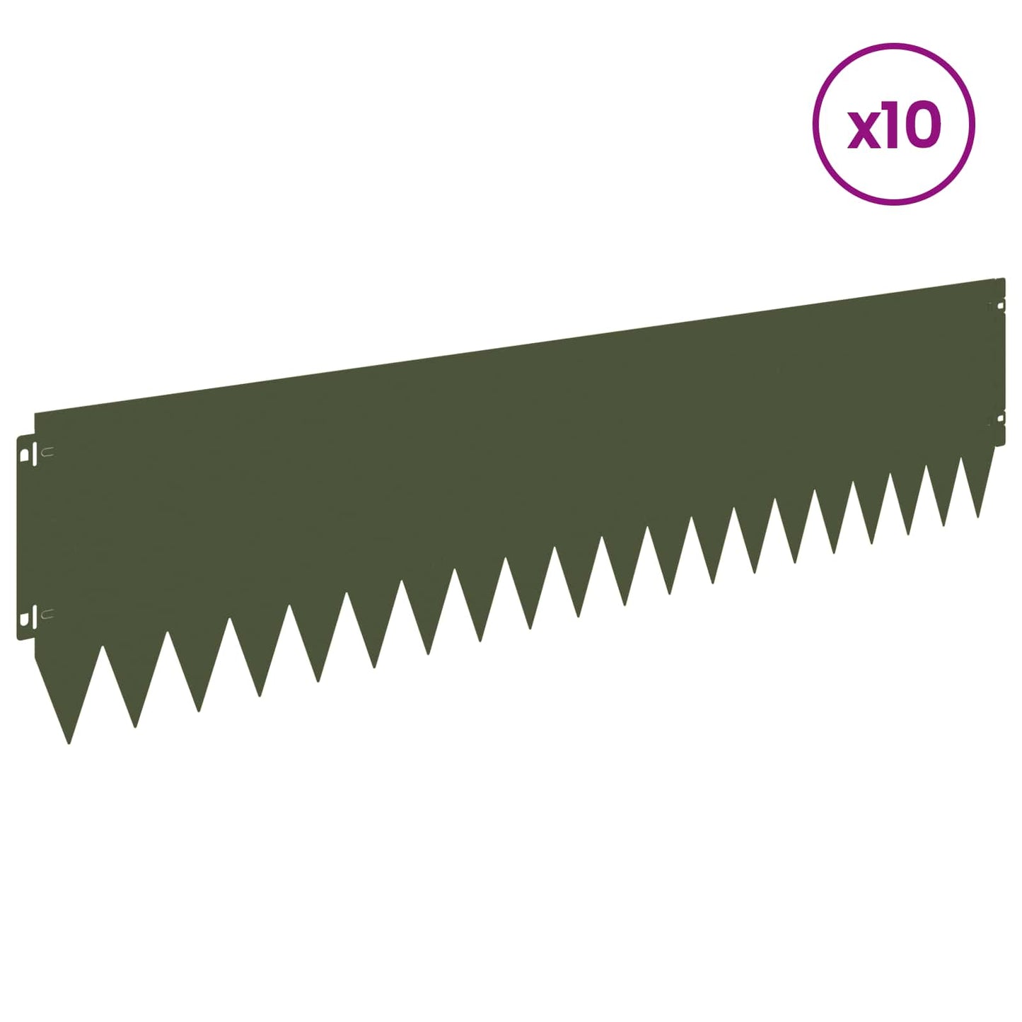 Plænekant 10 pcs 103 x 25 cm Stål Olivengrøn