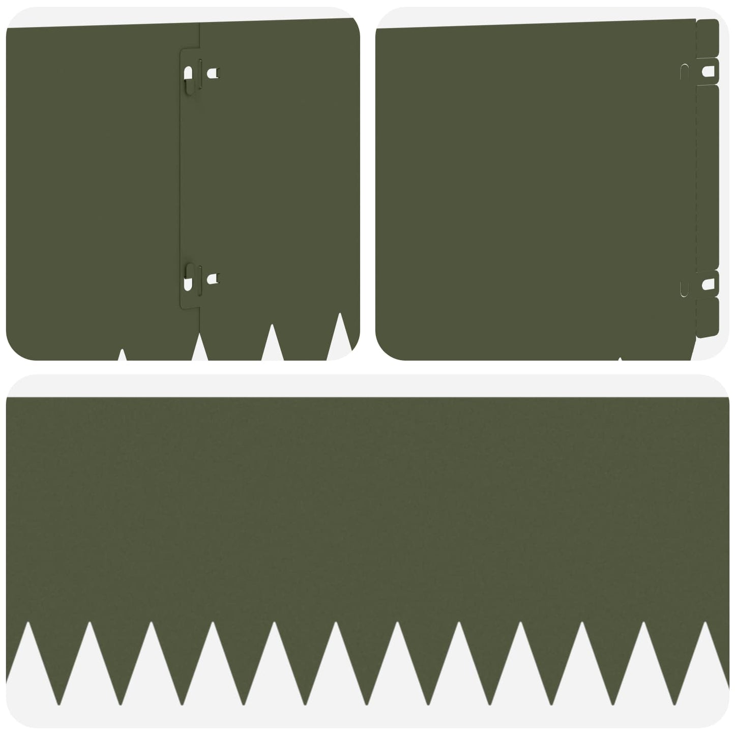Plænekant 20 pcs 103 x 25 cm Stål Olivengrøn