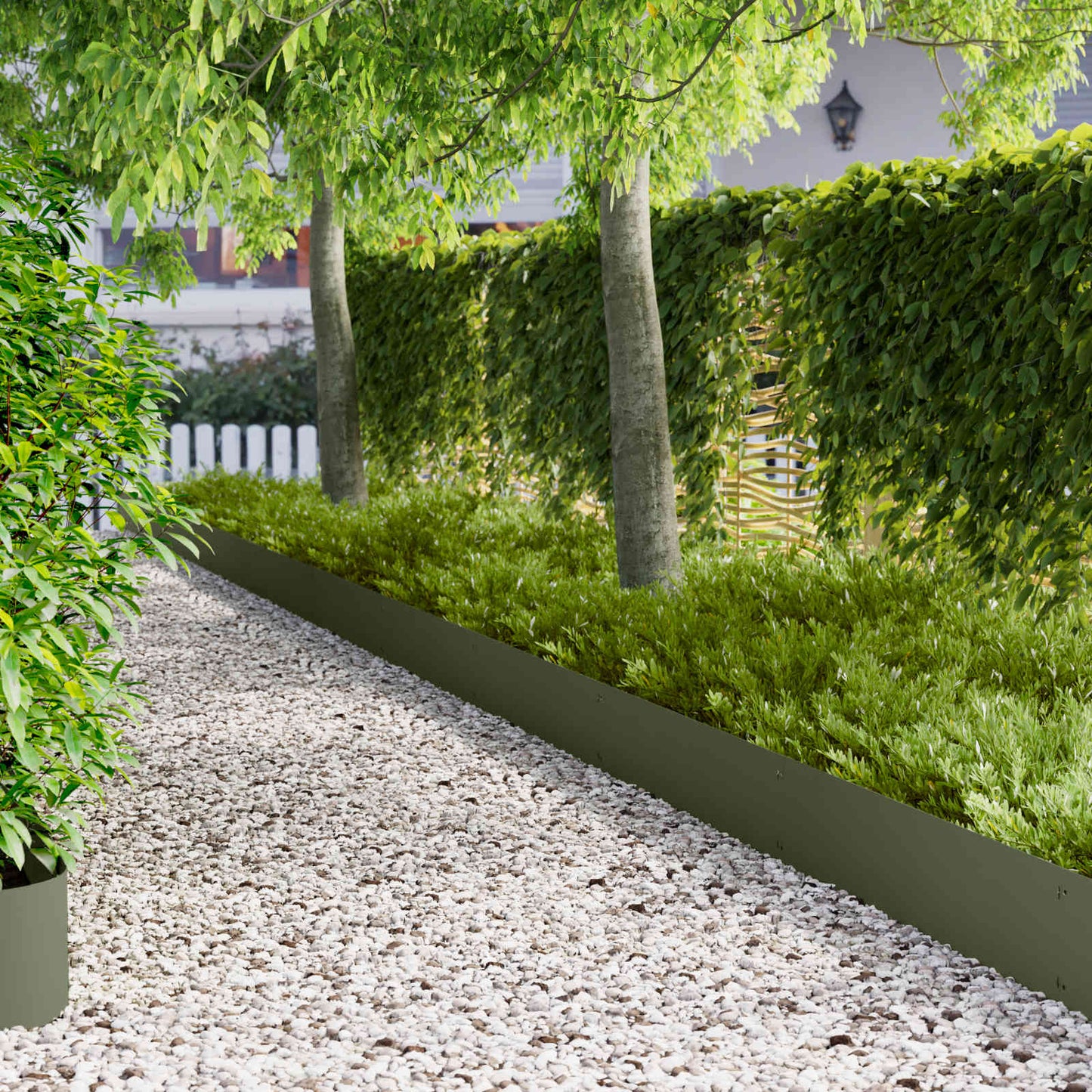 Plænekant 20 pcs 103 x 25 cm Stål Olivengrøn