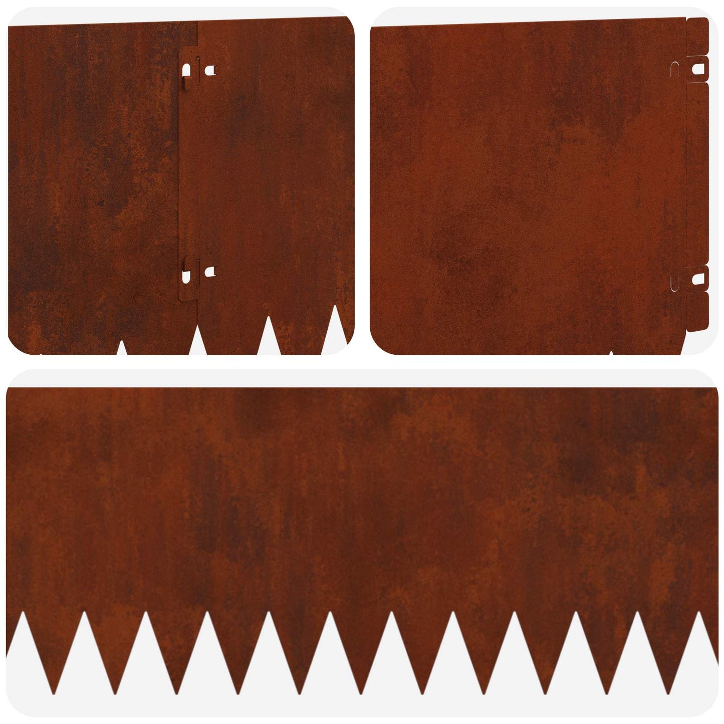 Plænekant 20 pcs 103 x 25 cm Stål Rusten