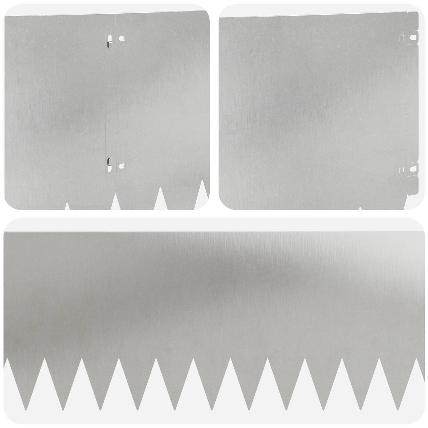 Plænekant 10 pcs 103 x 30 cm Stål Sølv