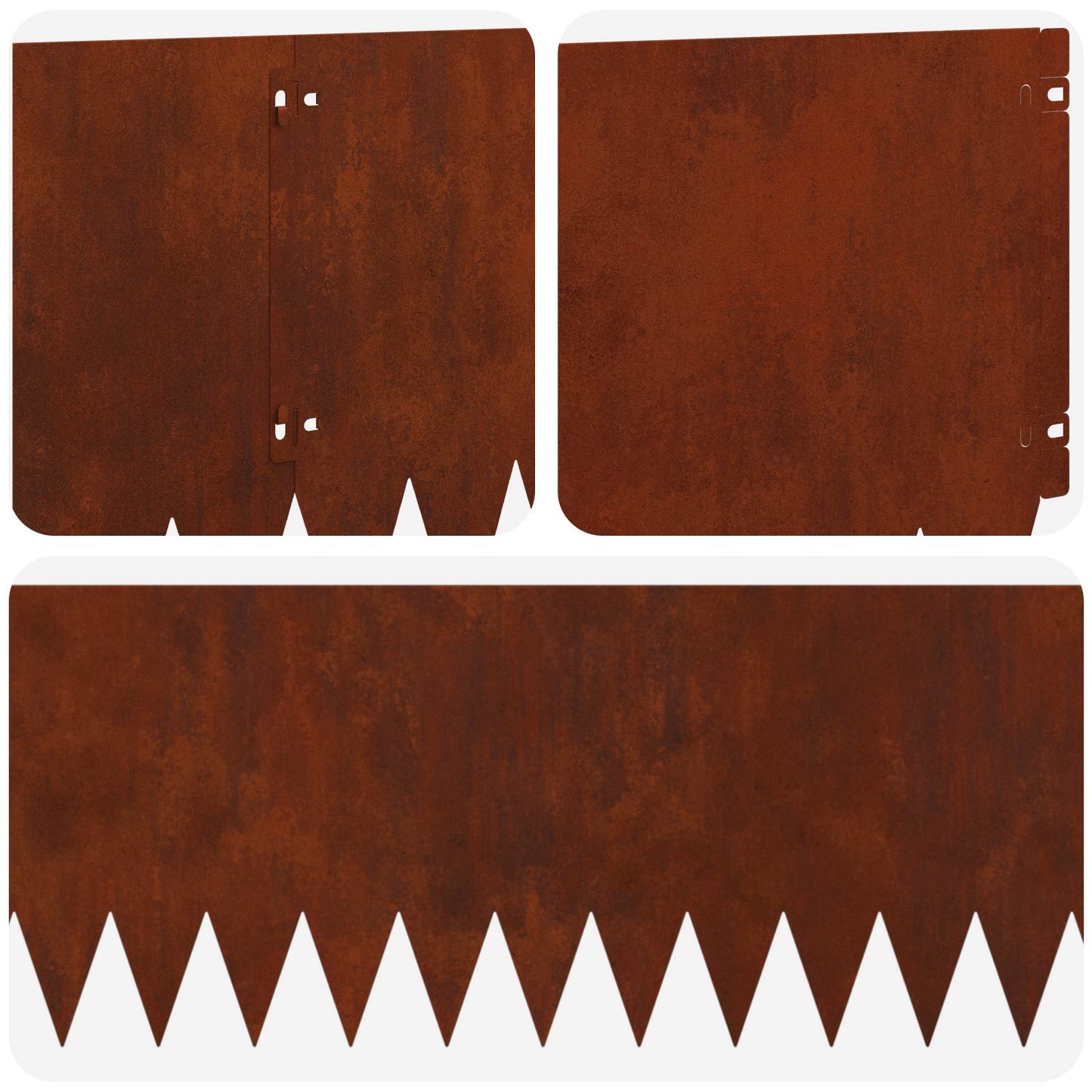 Plænekant 20 pcs 103 x 30 cm Stål Rusten