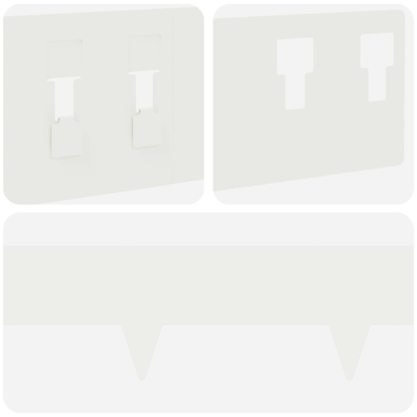 Plænekant 20 pcs 100 x 12 cm Stål Hvid