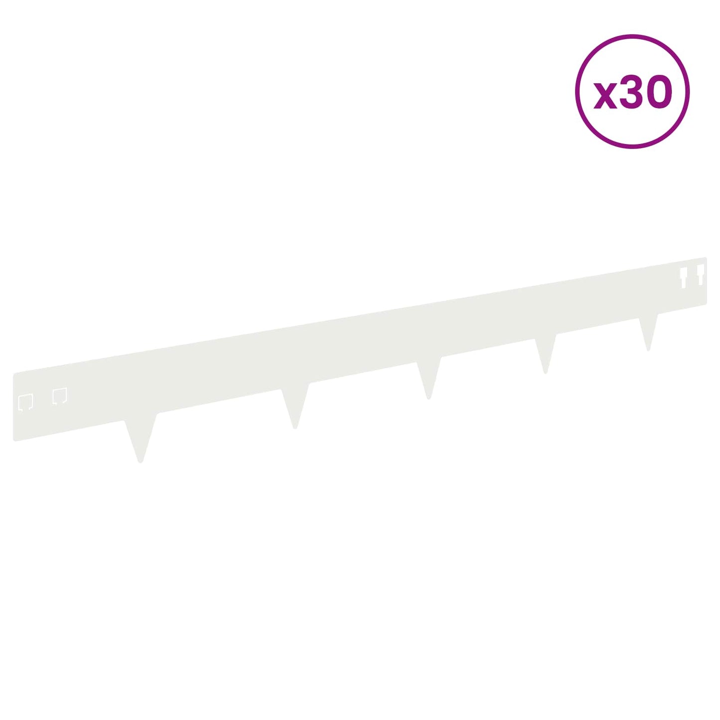 Plænekant 30 pcs 100 x 12 cm Stål Hvid