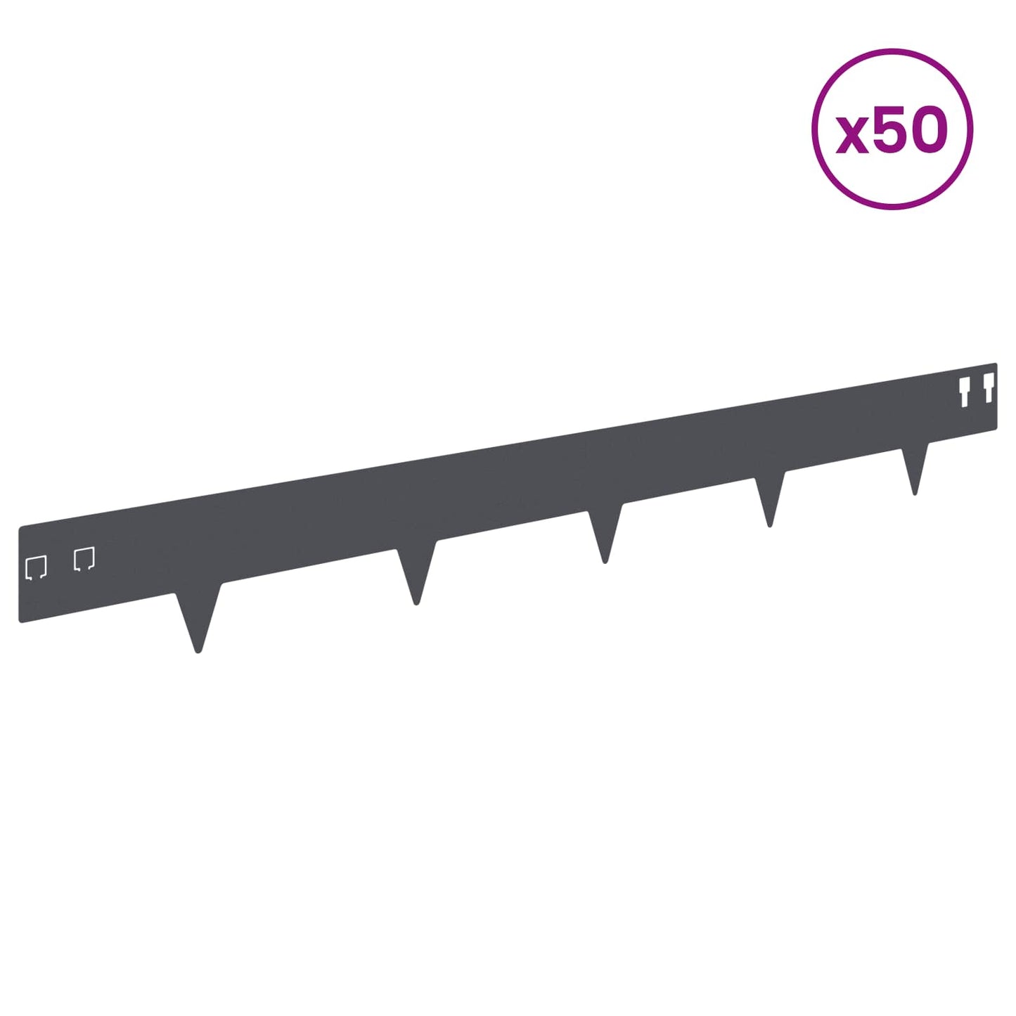 Plænekant 50 pcs 100 x 12 cm Stål Antracit