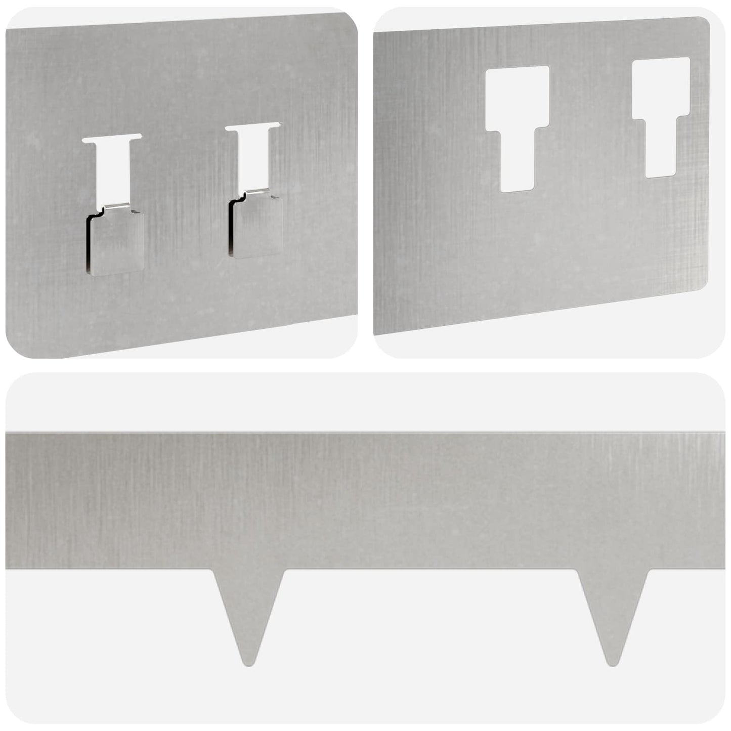 Plænekant 30 pcs 100 x 12 cm Stål Sølv