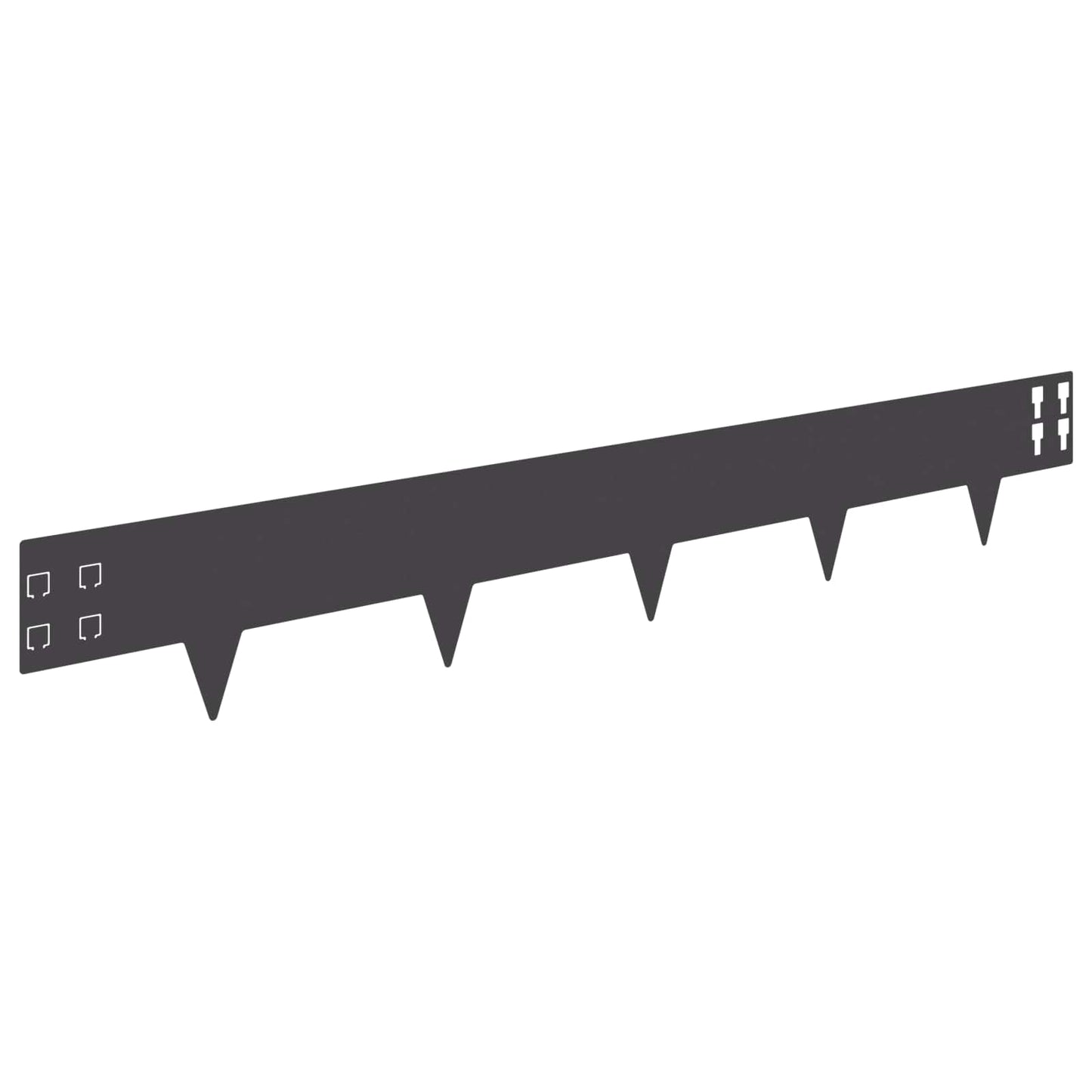 Plænekant 30 pcs 100 x 15 cm Stål Sort