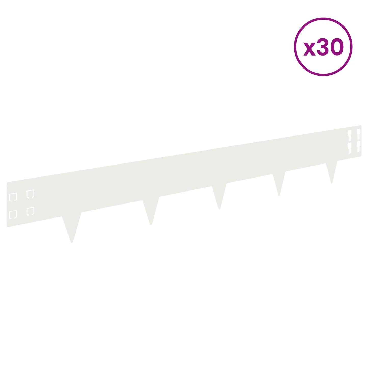 Plænekant 30 pcs 100 x 15 cm Stål Hvid