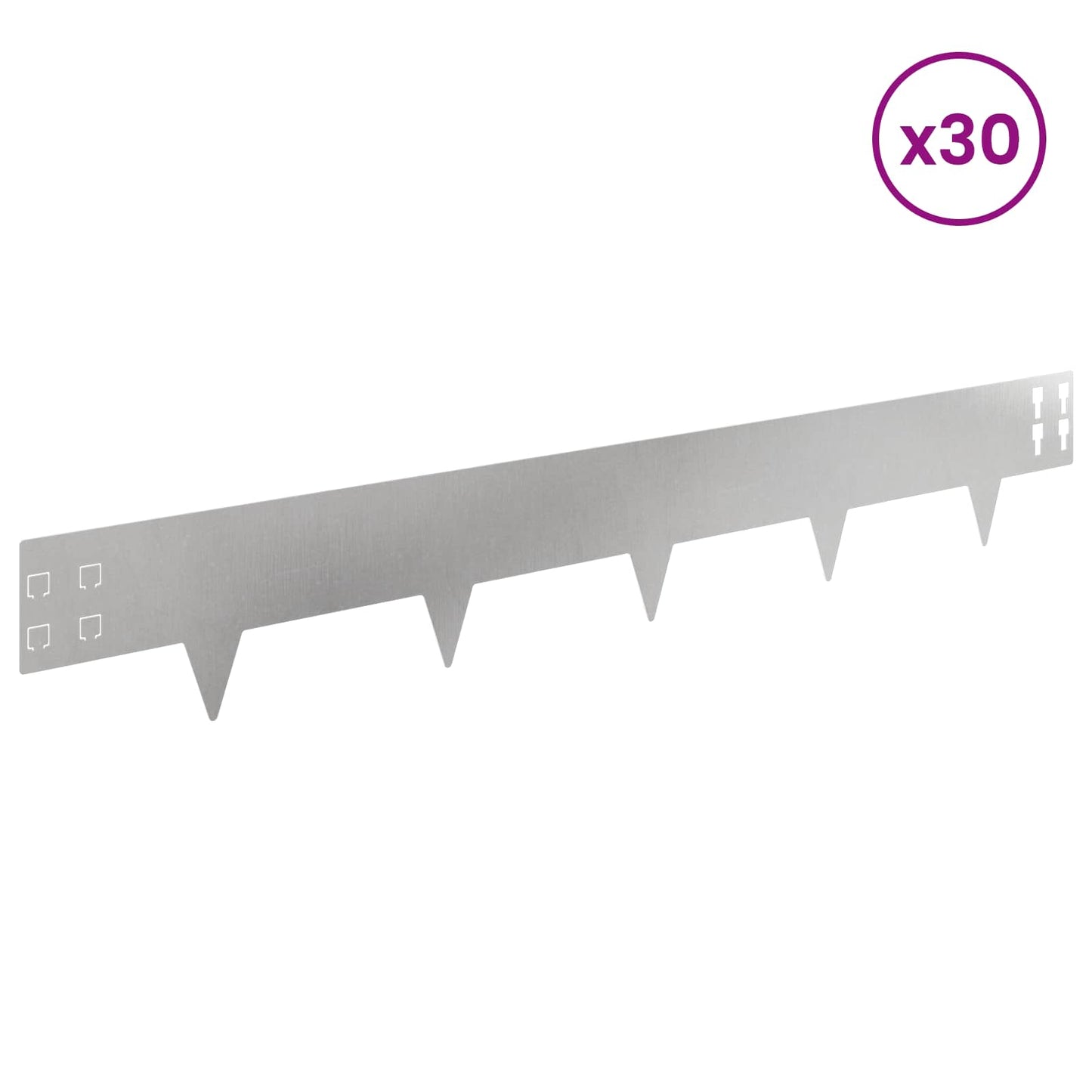 Plænekant 30 pcs 100 x 15 cm Stål Sølv