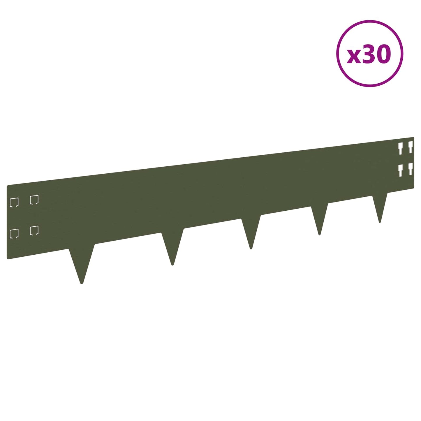 Plænekant 30 pcs 100 x 20 cm Stål Olivengrøn
