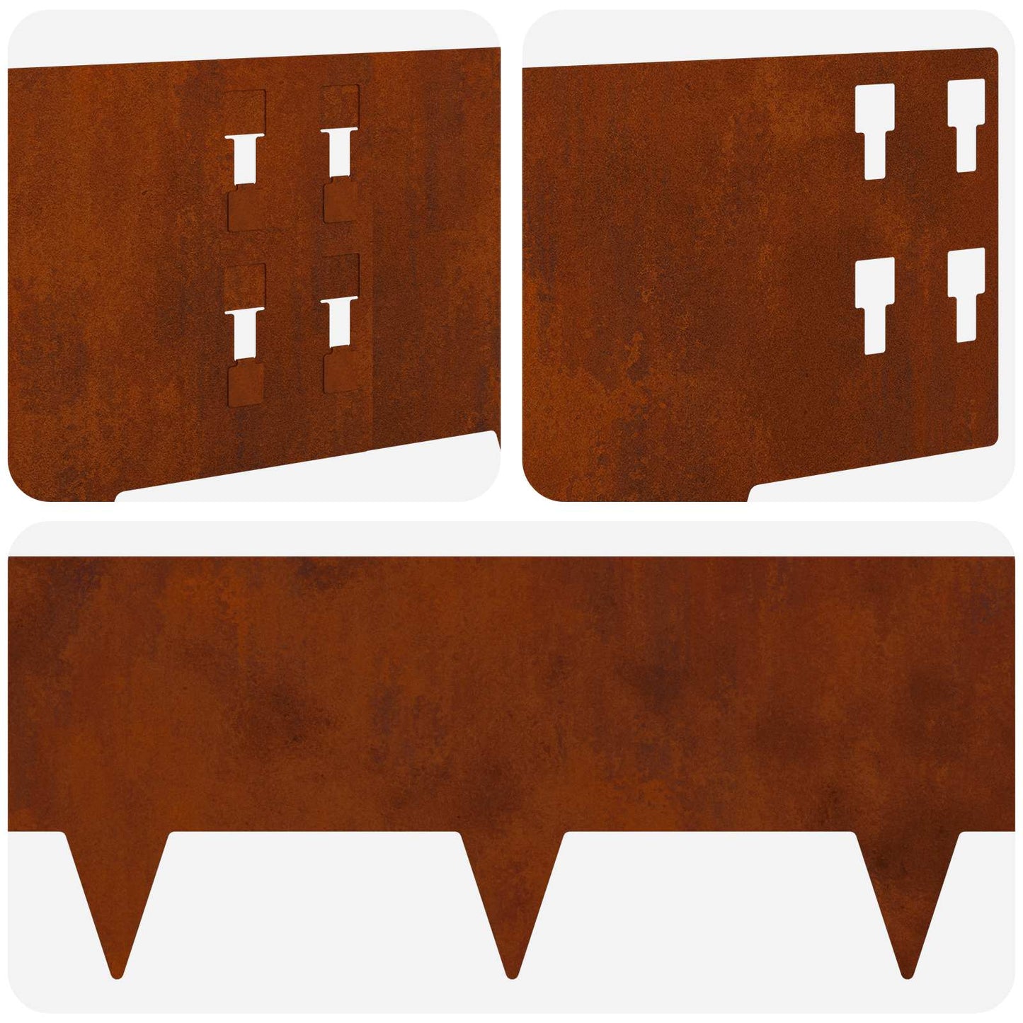 Plænekant 20 pcs 100 x 20 cm Stål Rusten