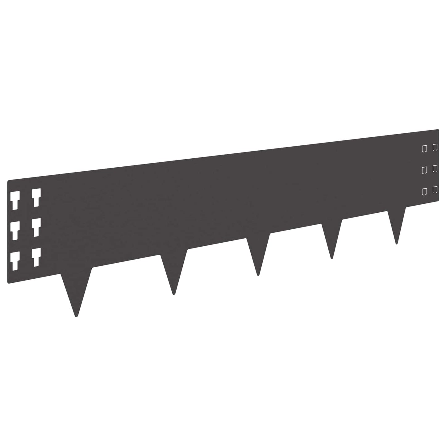 Plænekant 10 pcs 100 x 25 cm Stål Sort
