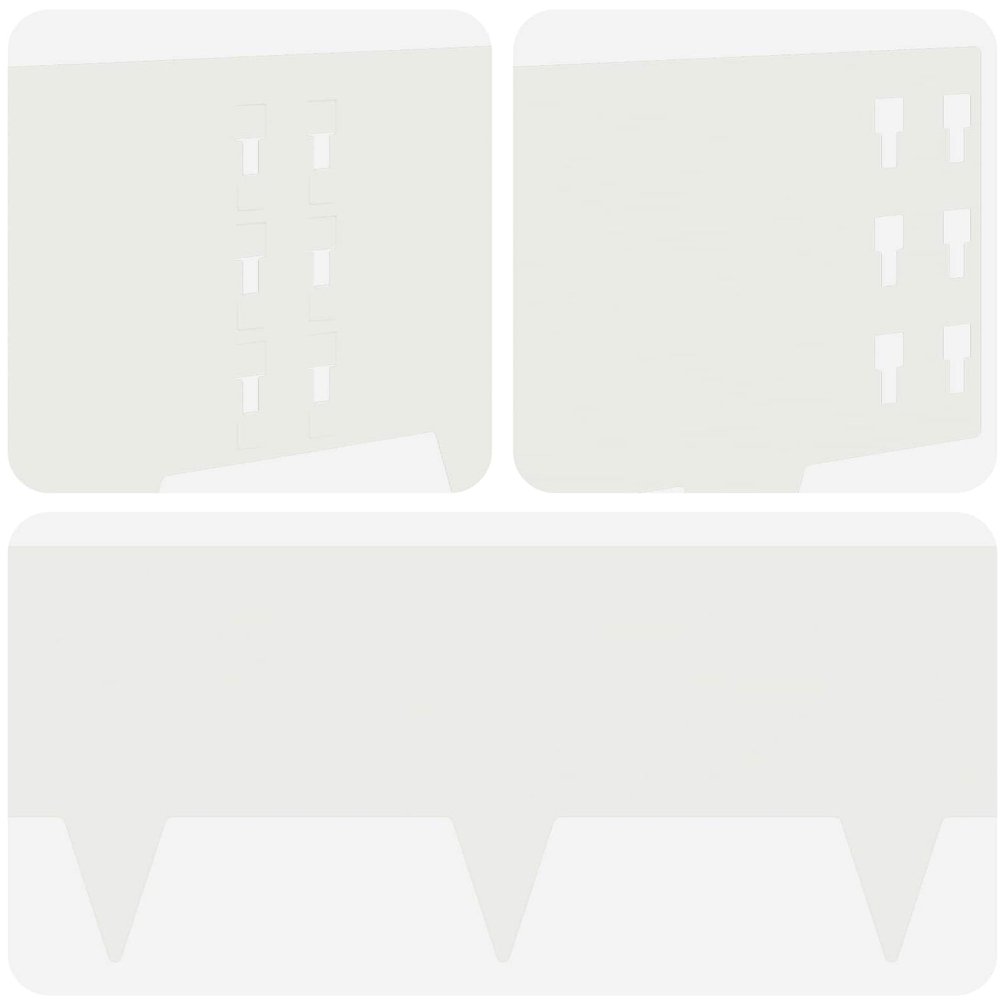 Plænekant 20 pcs 100 x 25 cm Stål Hvid