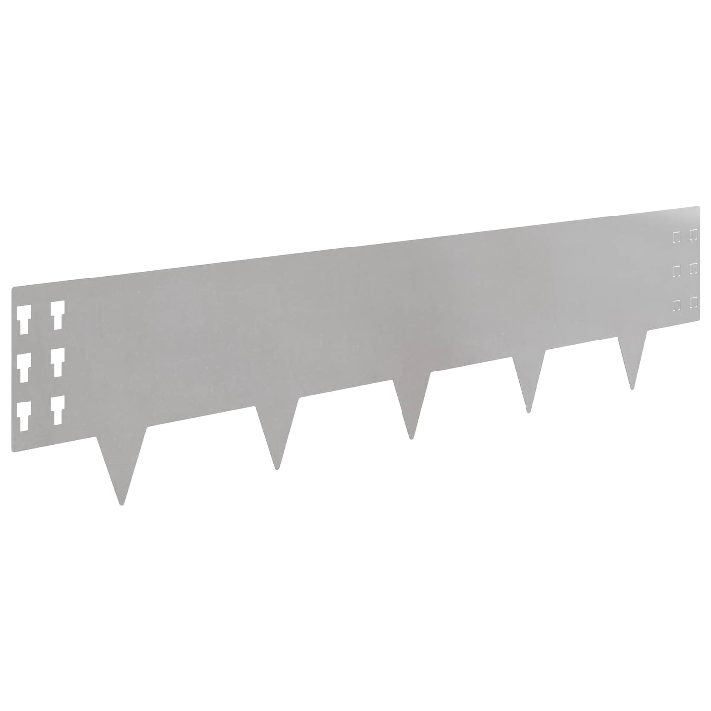 Plænekant 10 pcs 100 x 25 cm Stål Sølv