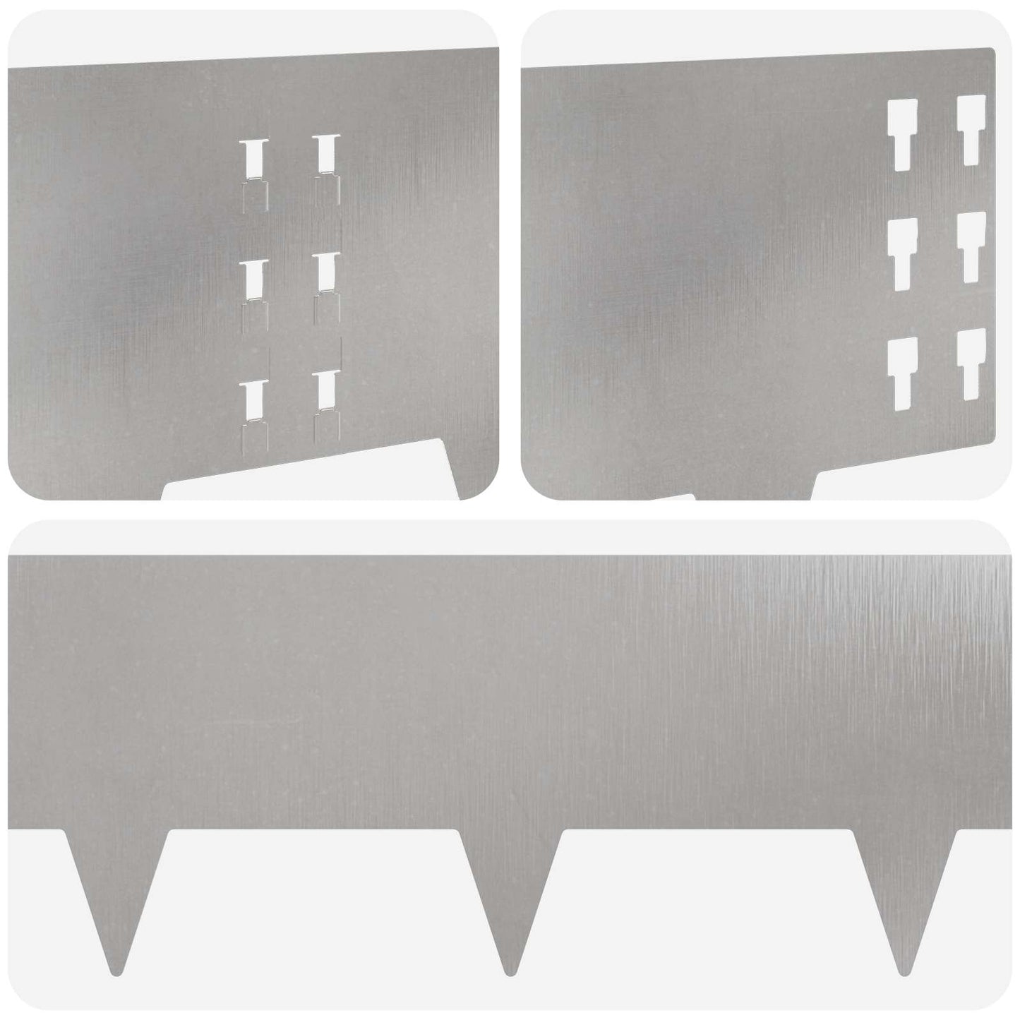 Plænekant 30 pcs 100 x 25 cm Stål Sølv