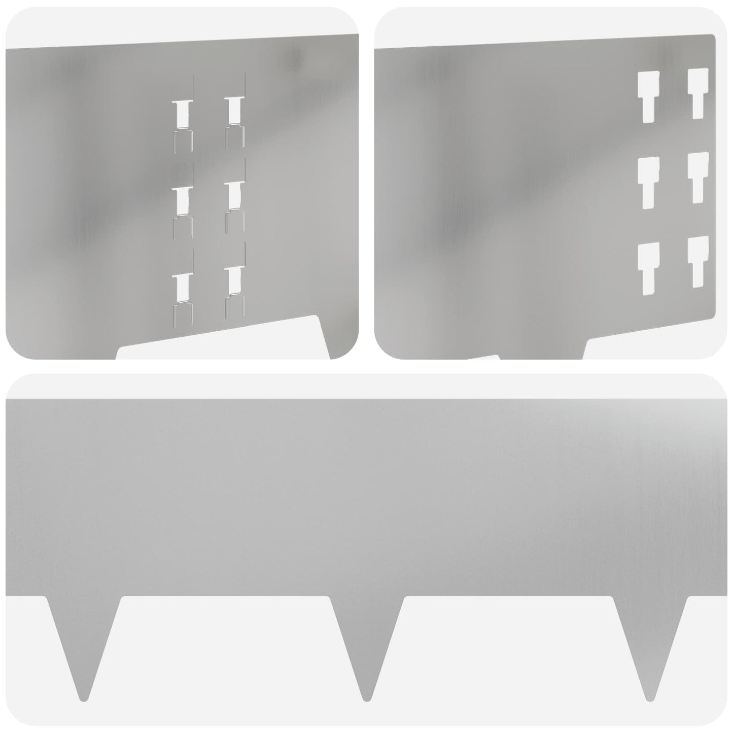 Plænekant 20 pcs 100 x 25 cm Stål Sølv