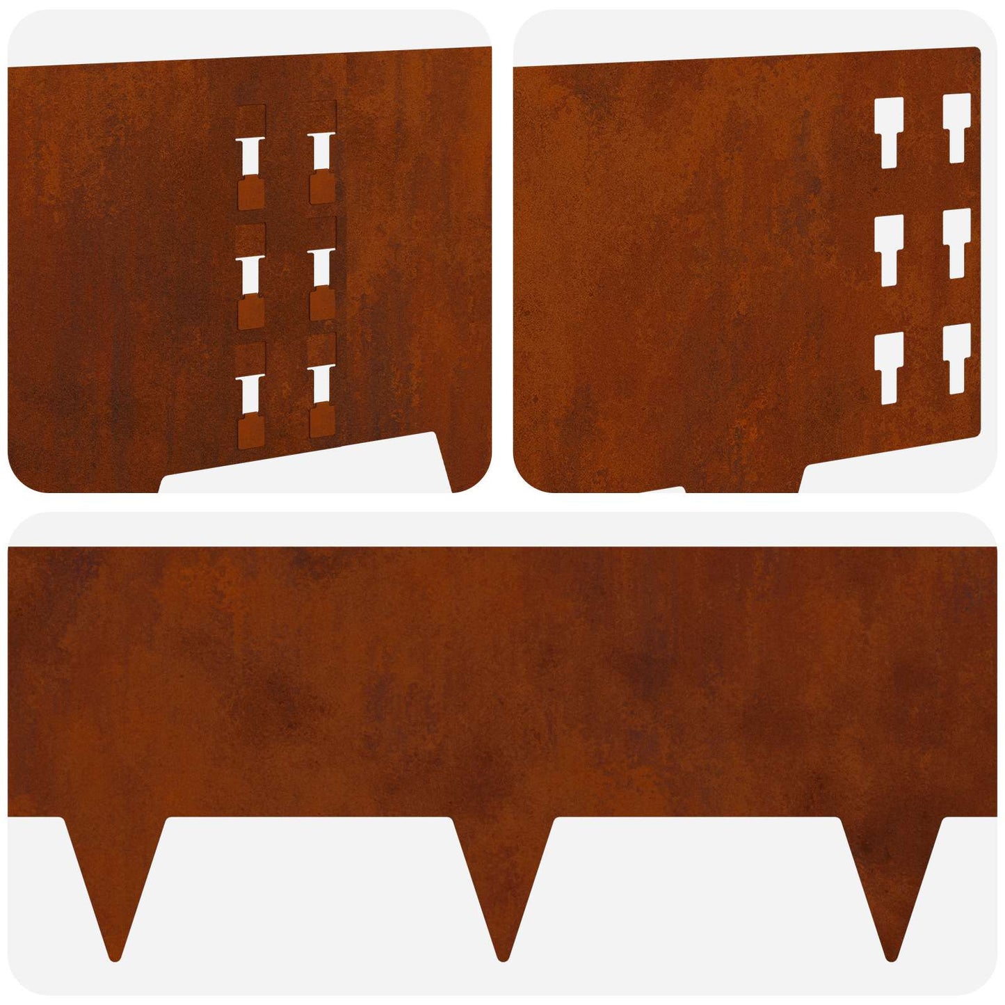 Plænekant 30 pcs 100 x 25 cm Stål Rusten