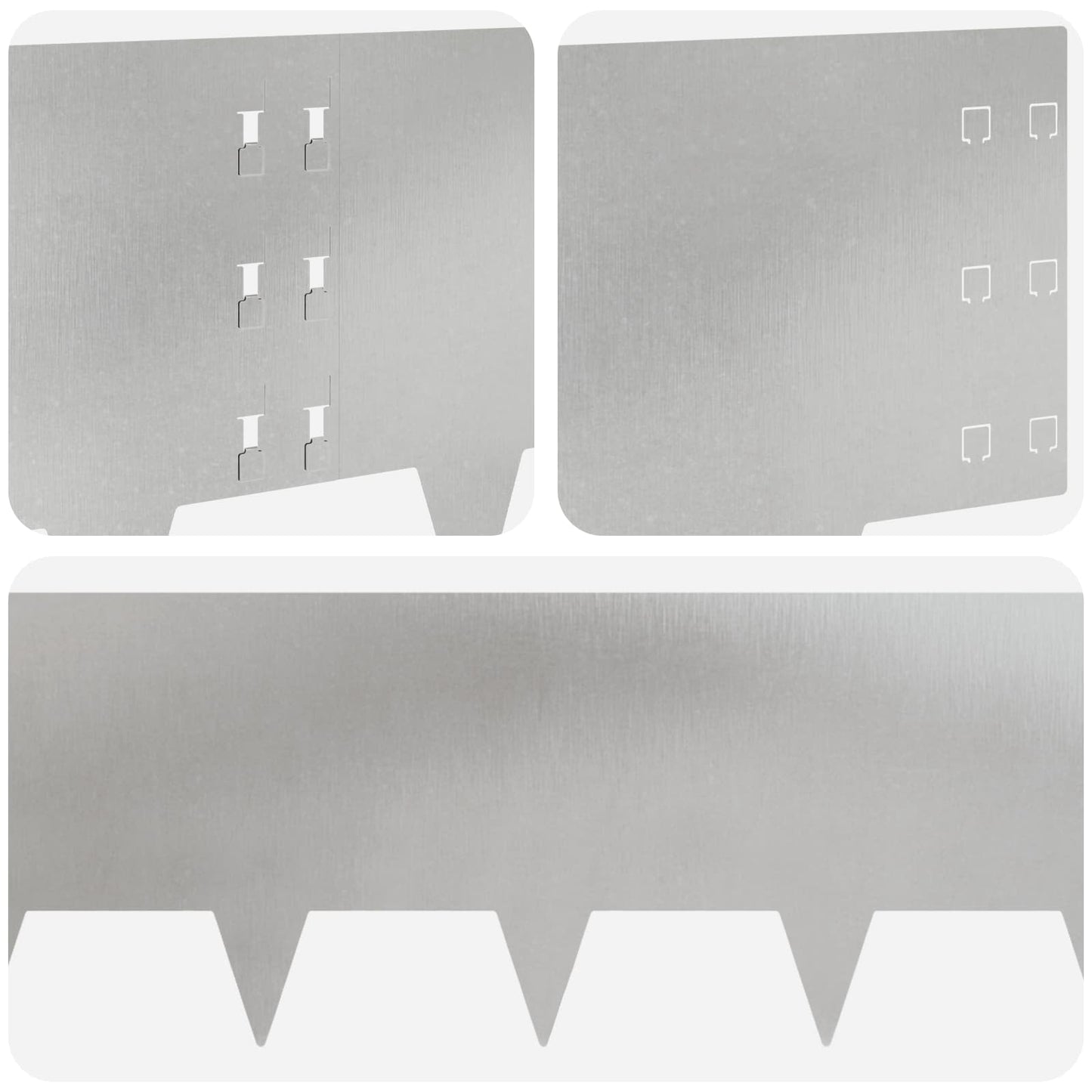 Plænekant 20 pcs 100 x 30 cm Stål Sølv