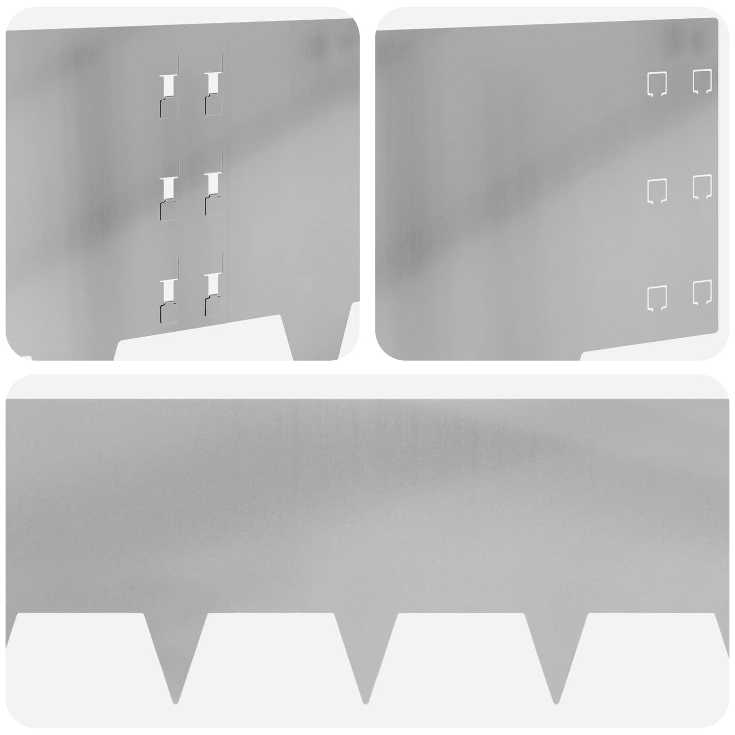Plænekant 30 pcs 100 x 30 cm Stål Sølv