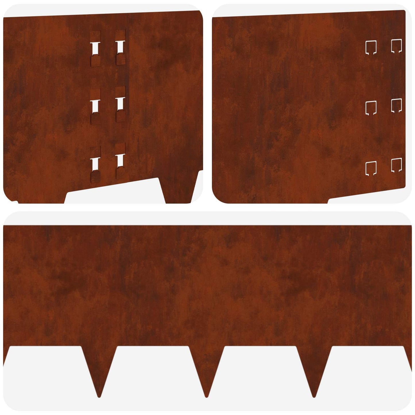 Plænekant 30 pcs 100 x 30 cm Stål Rusten