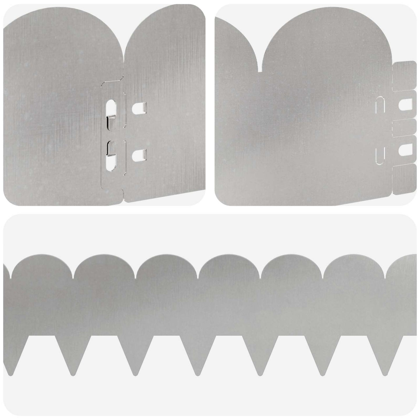 Plænekant 30 pcs 103 x 15 cm Stål Sølv
