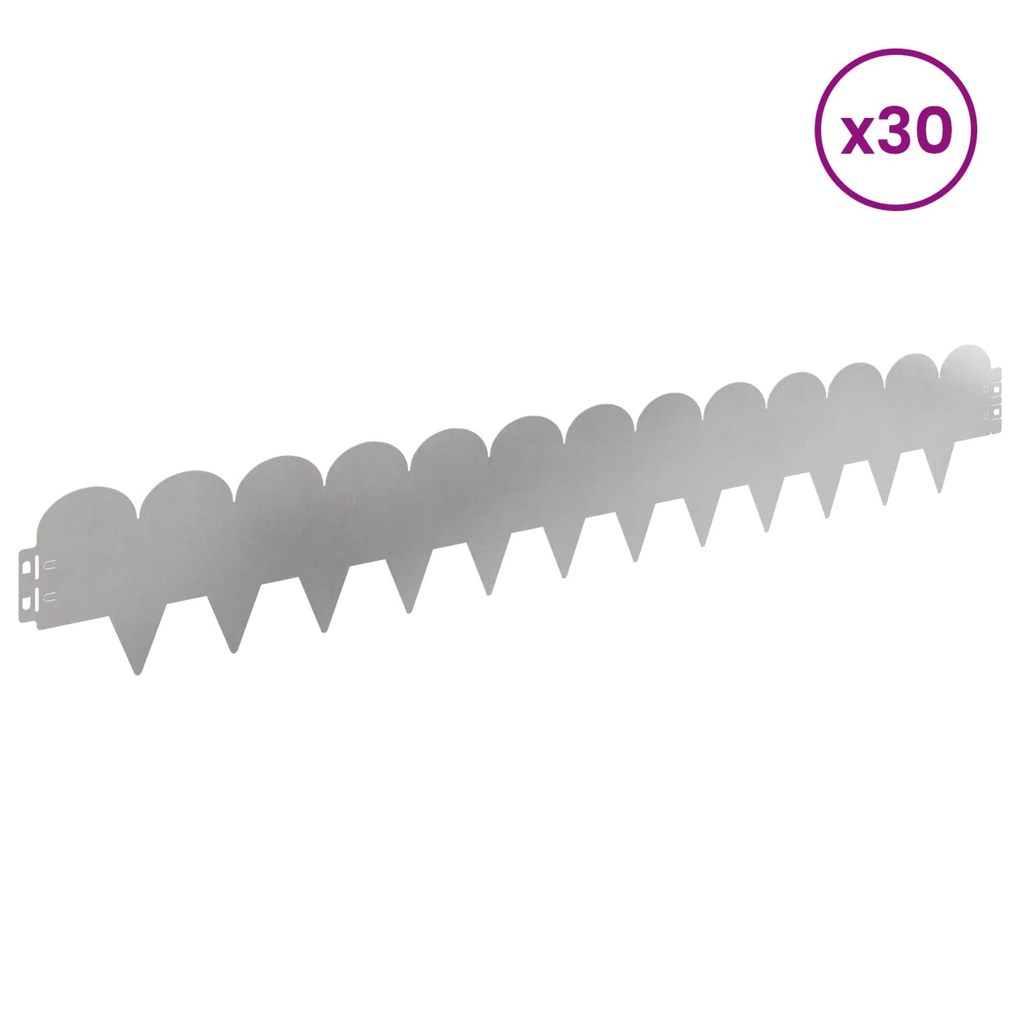 Plænekant 30 pcs 103 x 15 cm Stål Sølv