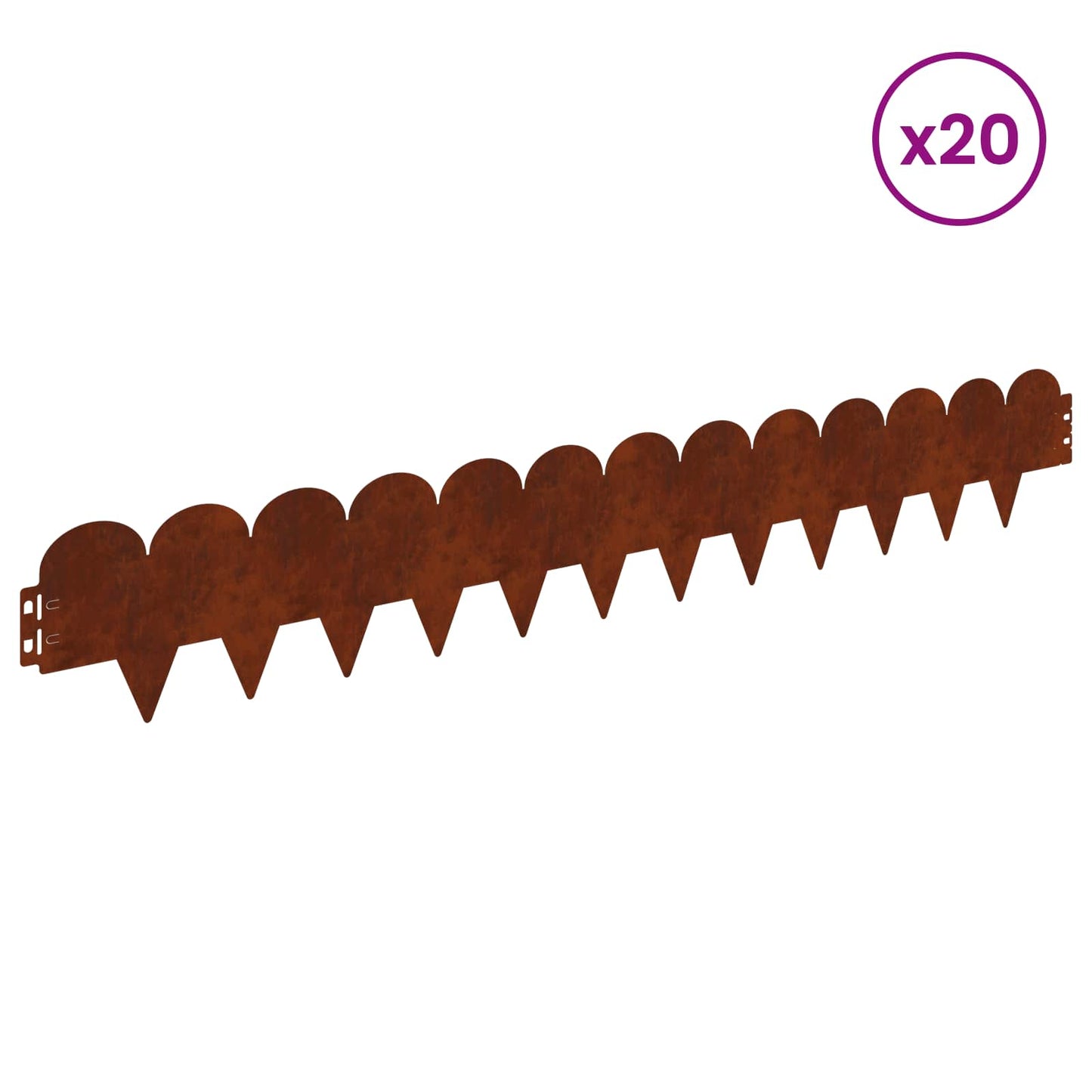 Plænekant 20 pcs 103 x 15 cm Stål Rusten