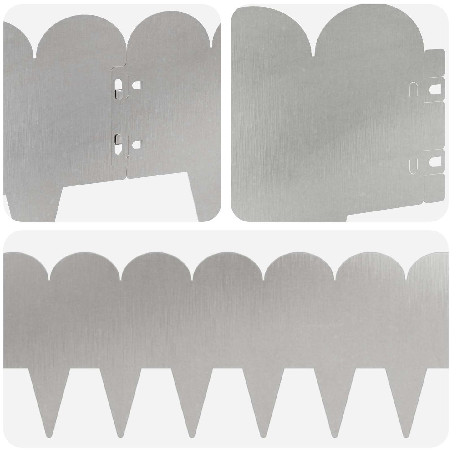 Plænekant 30 pcs 103 x 20 cm Stål Sølv