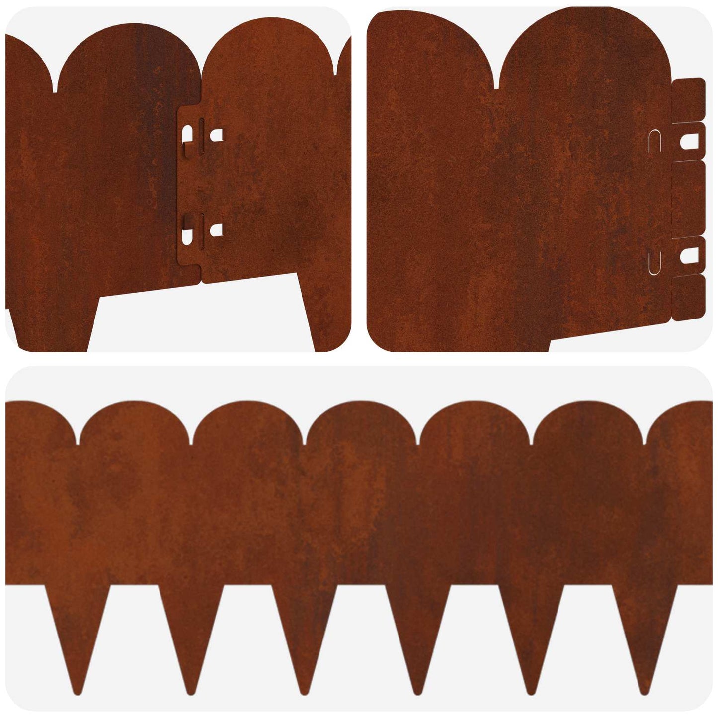 Plænekant 30 pcs 103 x 20 cm Stål Rusten