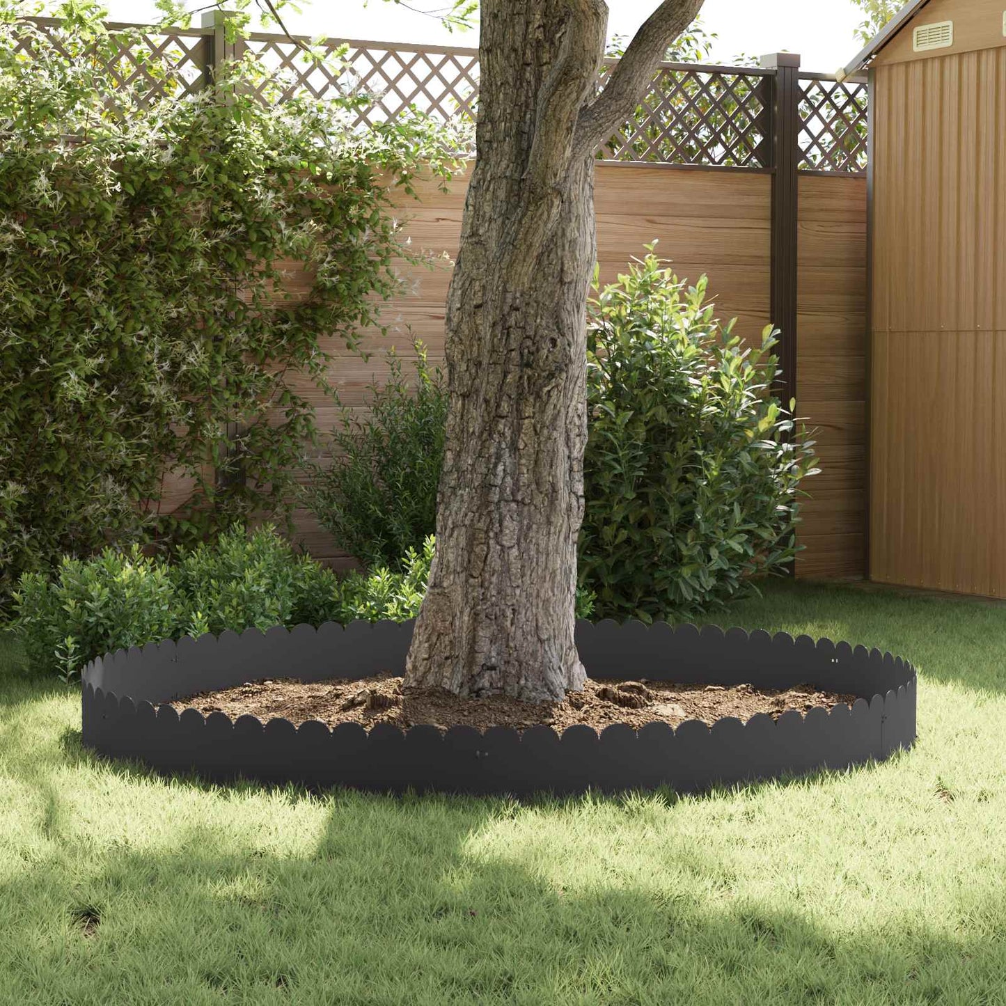 Plænekant 10 pcs 103 x 25 cm Stål Sort