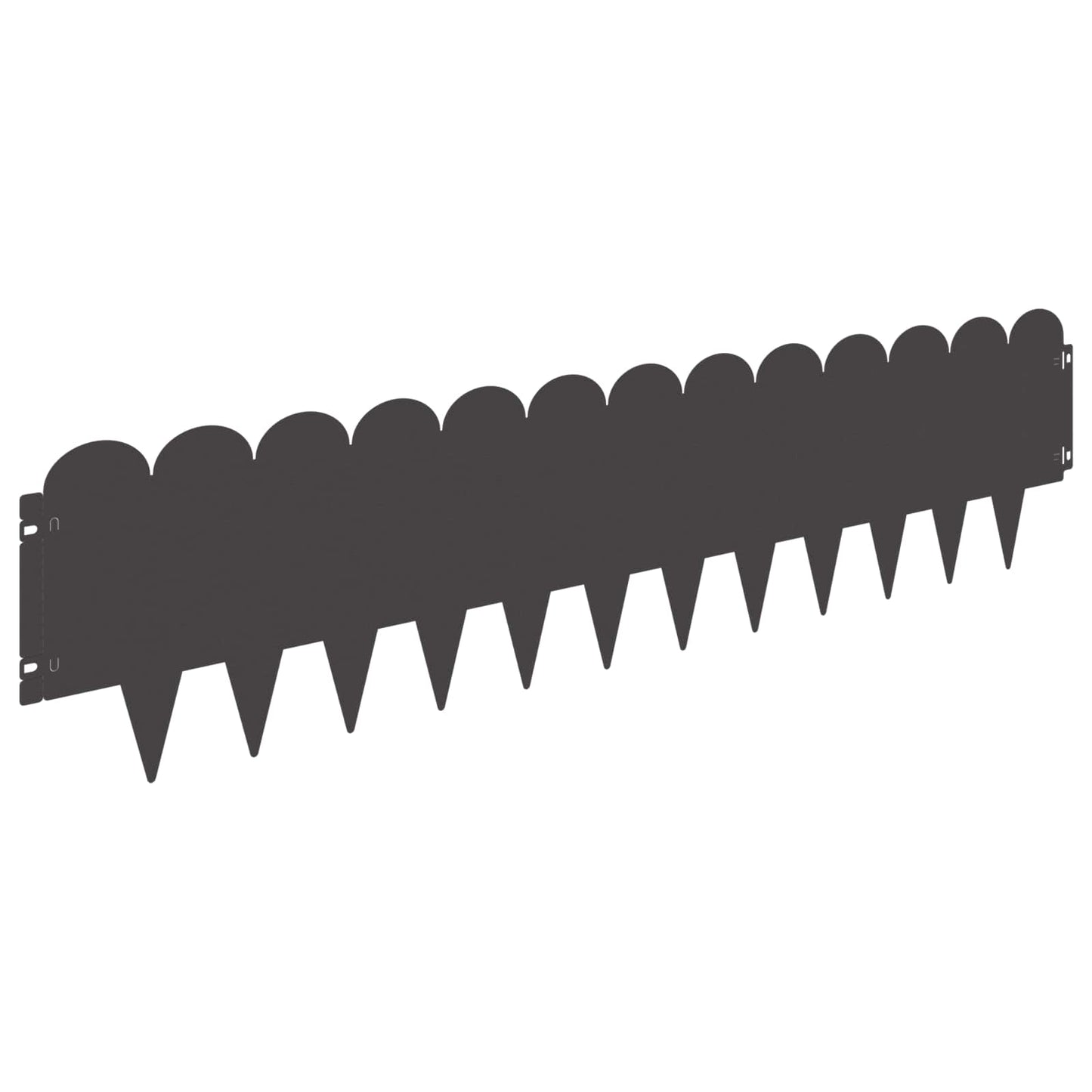 Plænekant 10 pcs 103 x 25 cm Stål Sort
