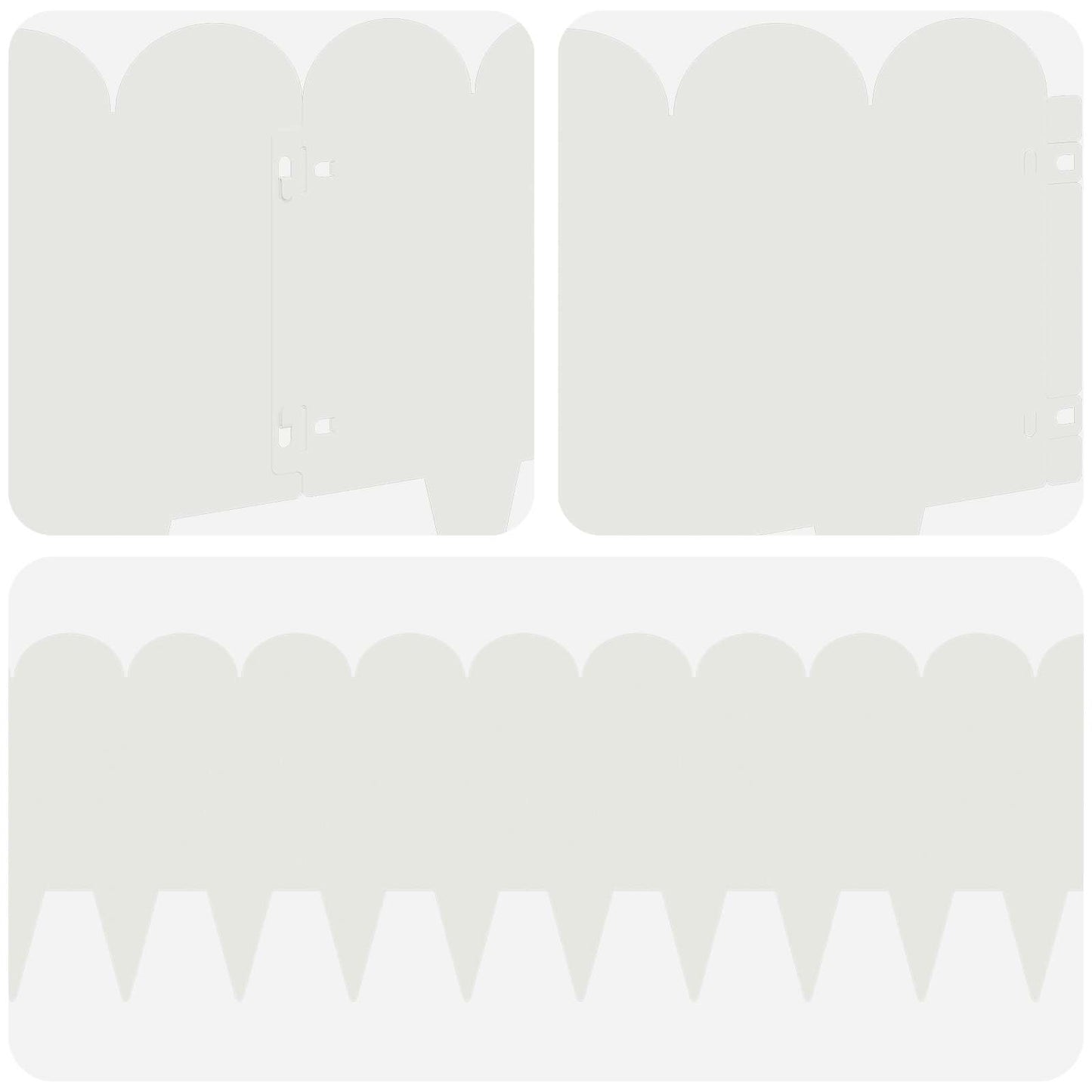 Plænekant 30 pcs 103 x 25 cm Stål Hvid