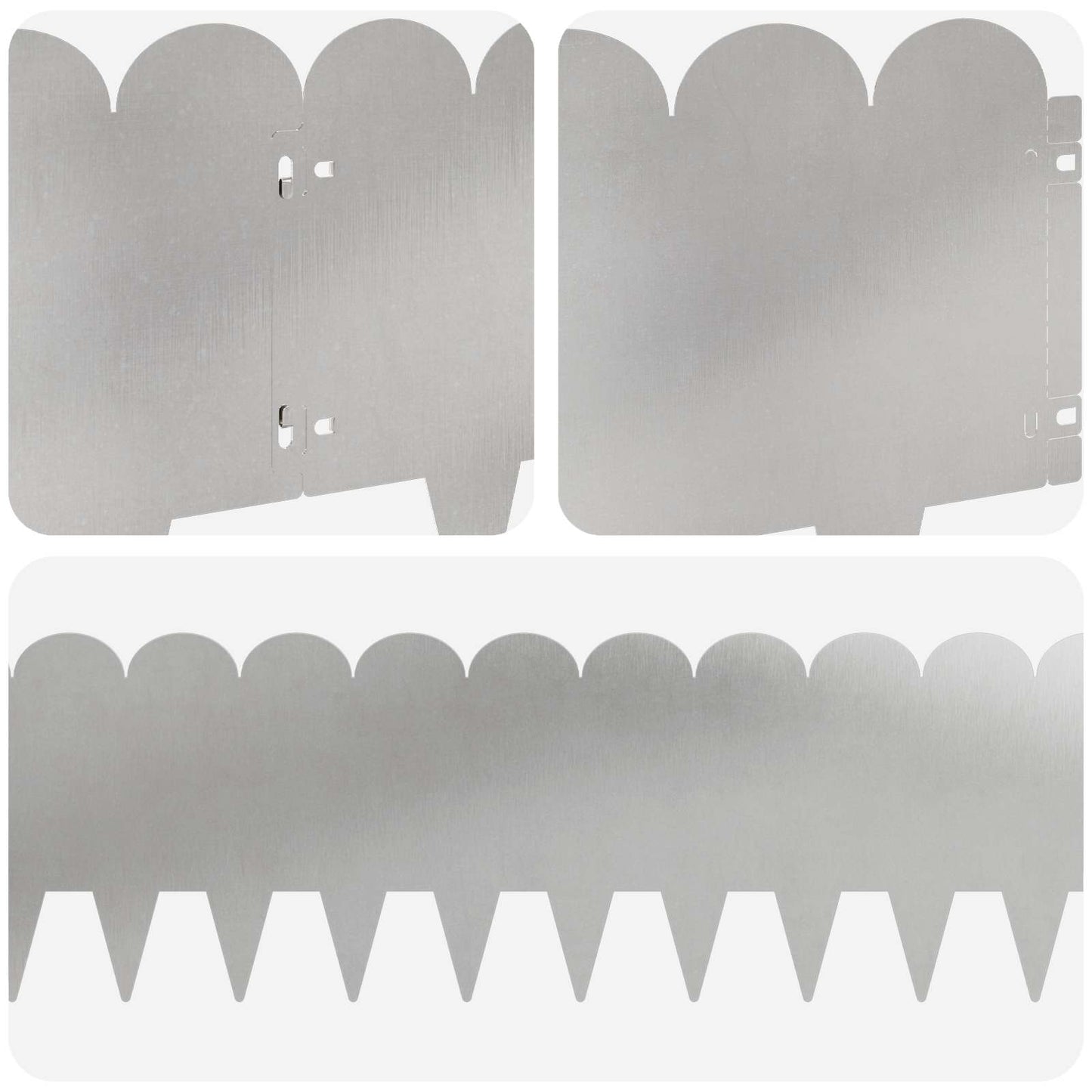 Plænekant 30 pcs 103 x 25 cm Stål Sølv