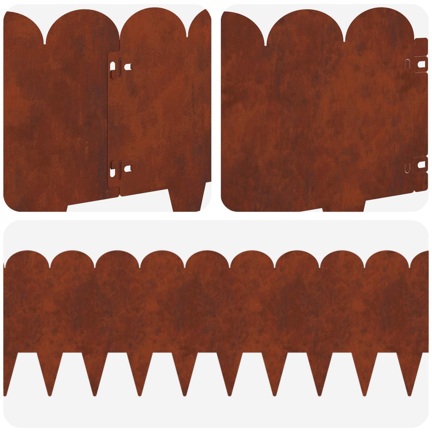 Plænekant 20 pcs 103 x 25 cm Stål Rusten