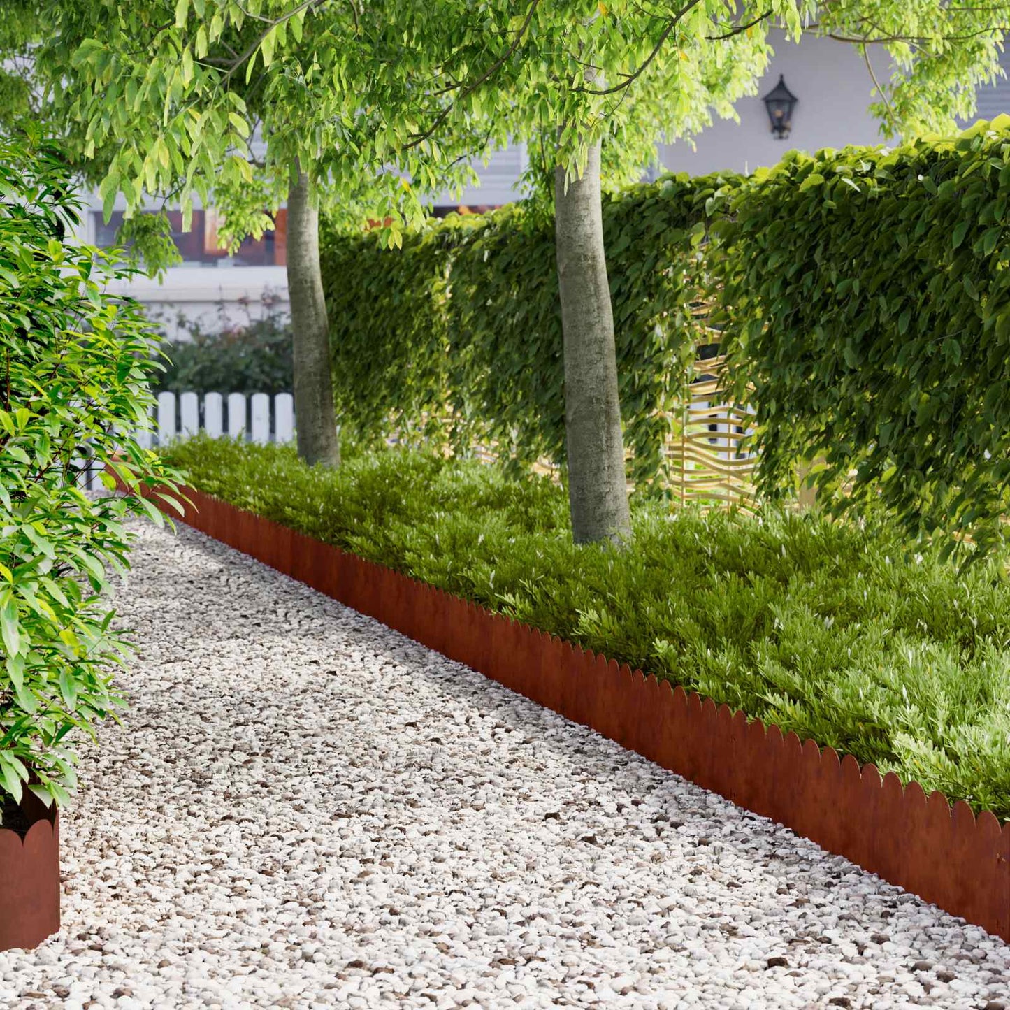 Plænekant 30 pcs 103 x 25 cm Stål Rusten