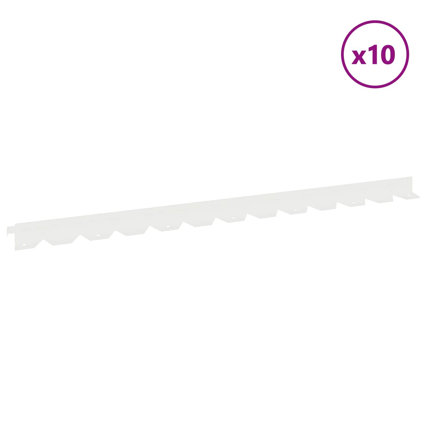 Plænekant 10 pcs 102 x 4 x 4 cm Stål Hvid